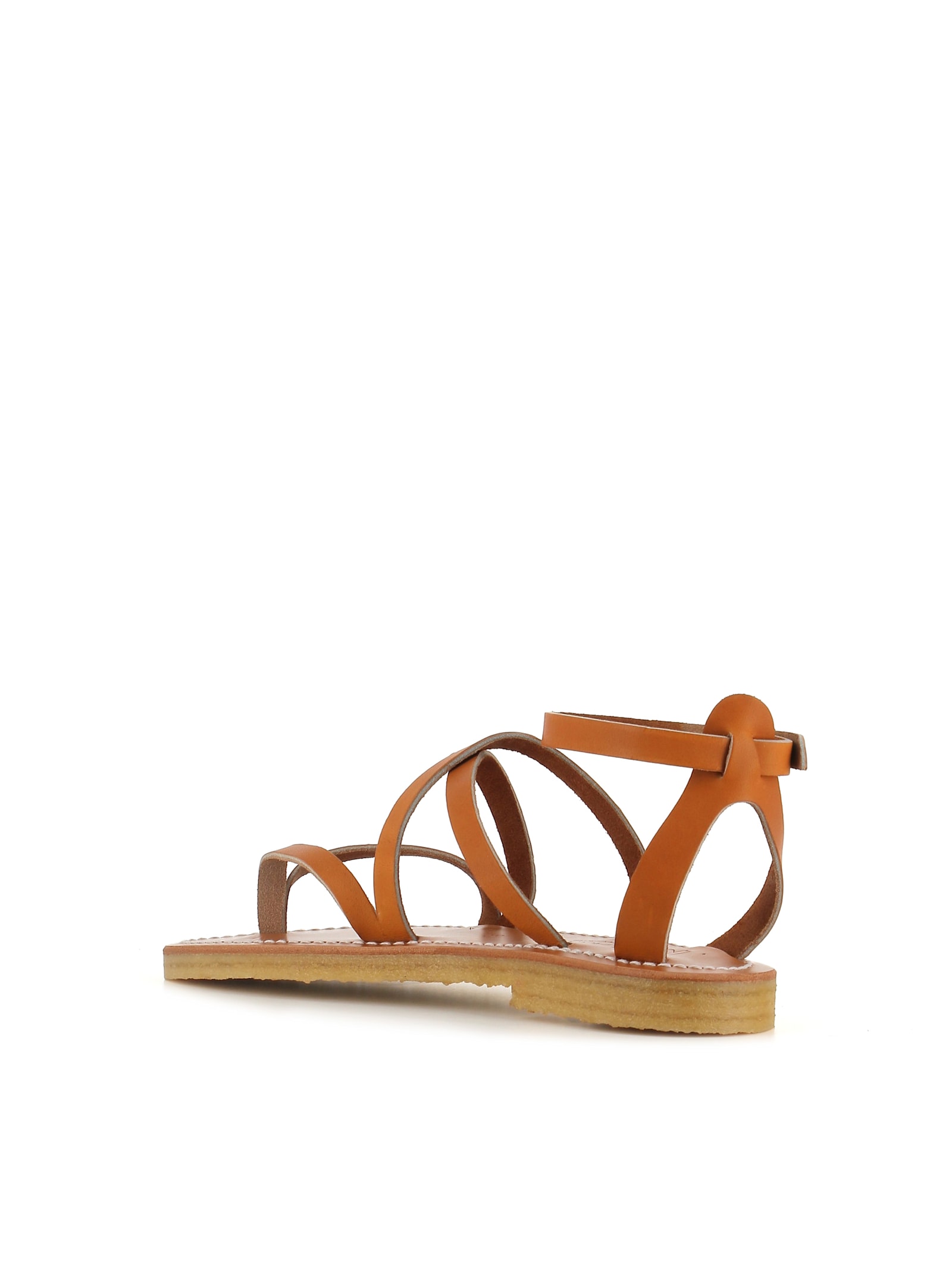 Kjacques Epicure Strappy Flat Sandals In Leather
