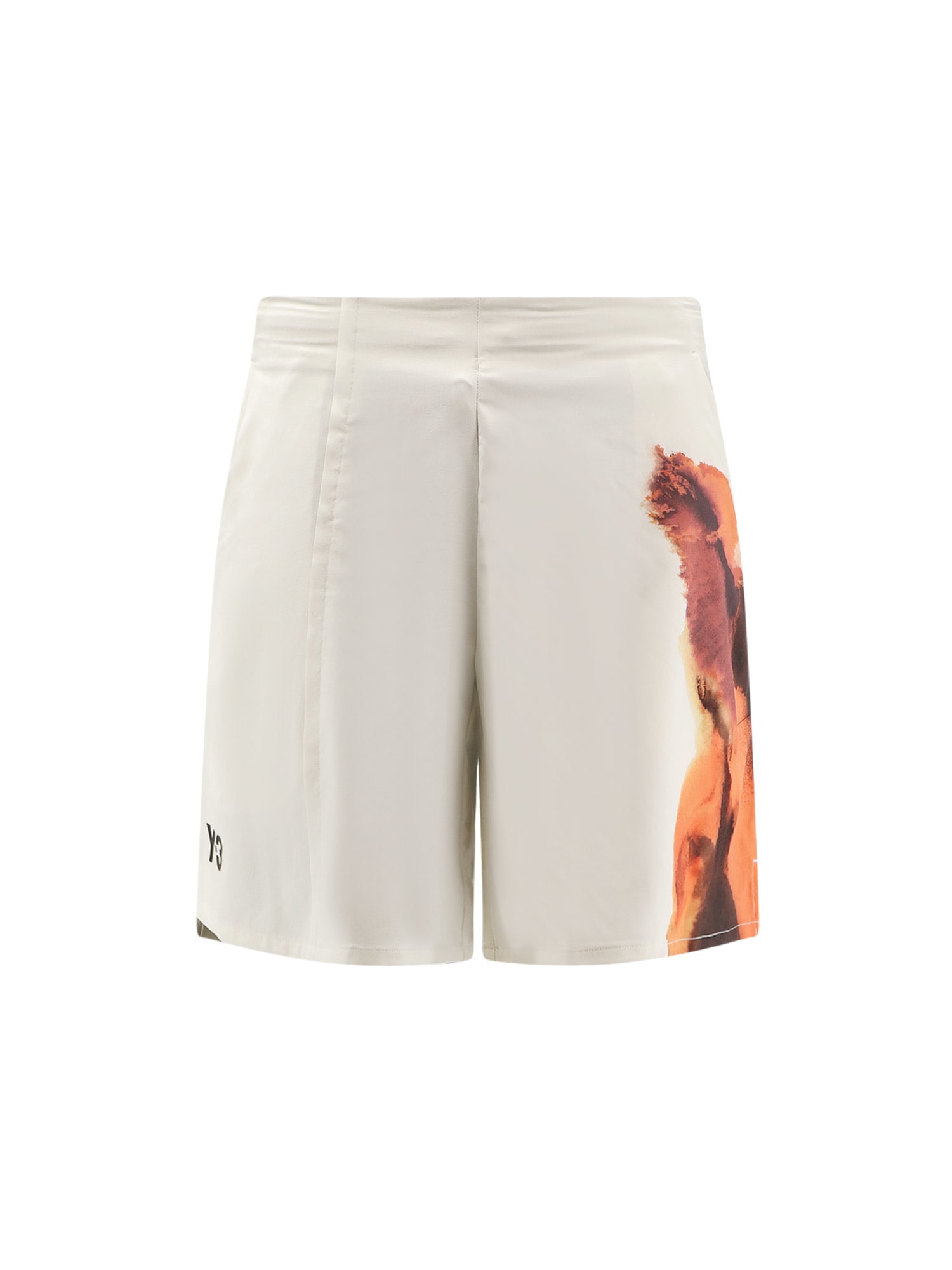 Y-3 Technical Fabric Bermuda Shorts In White