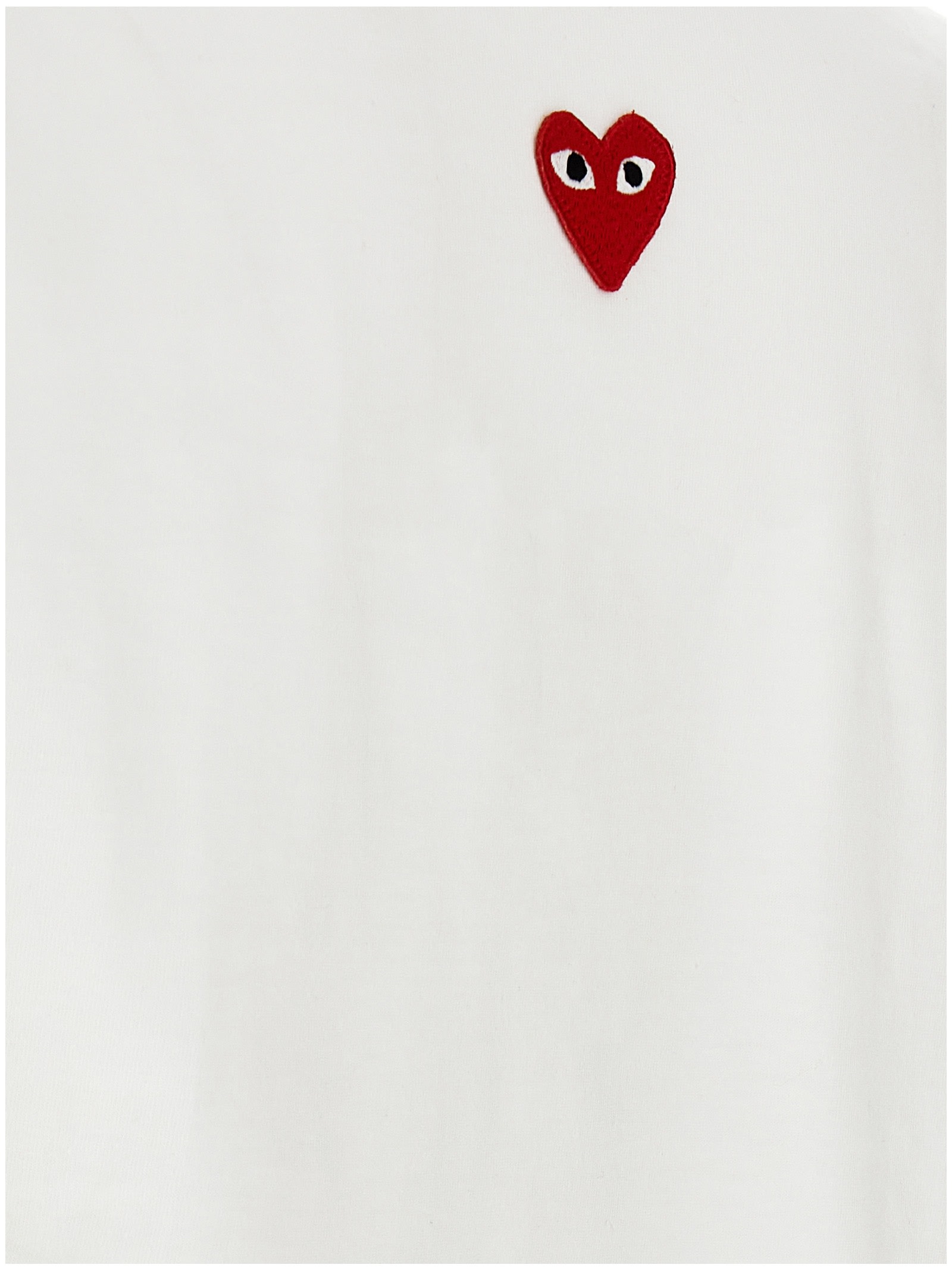 Comme Des Garçons Play Heart Patch T-shirt In White