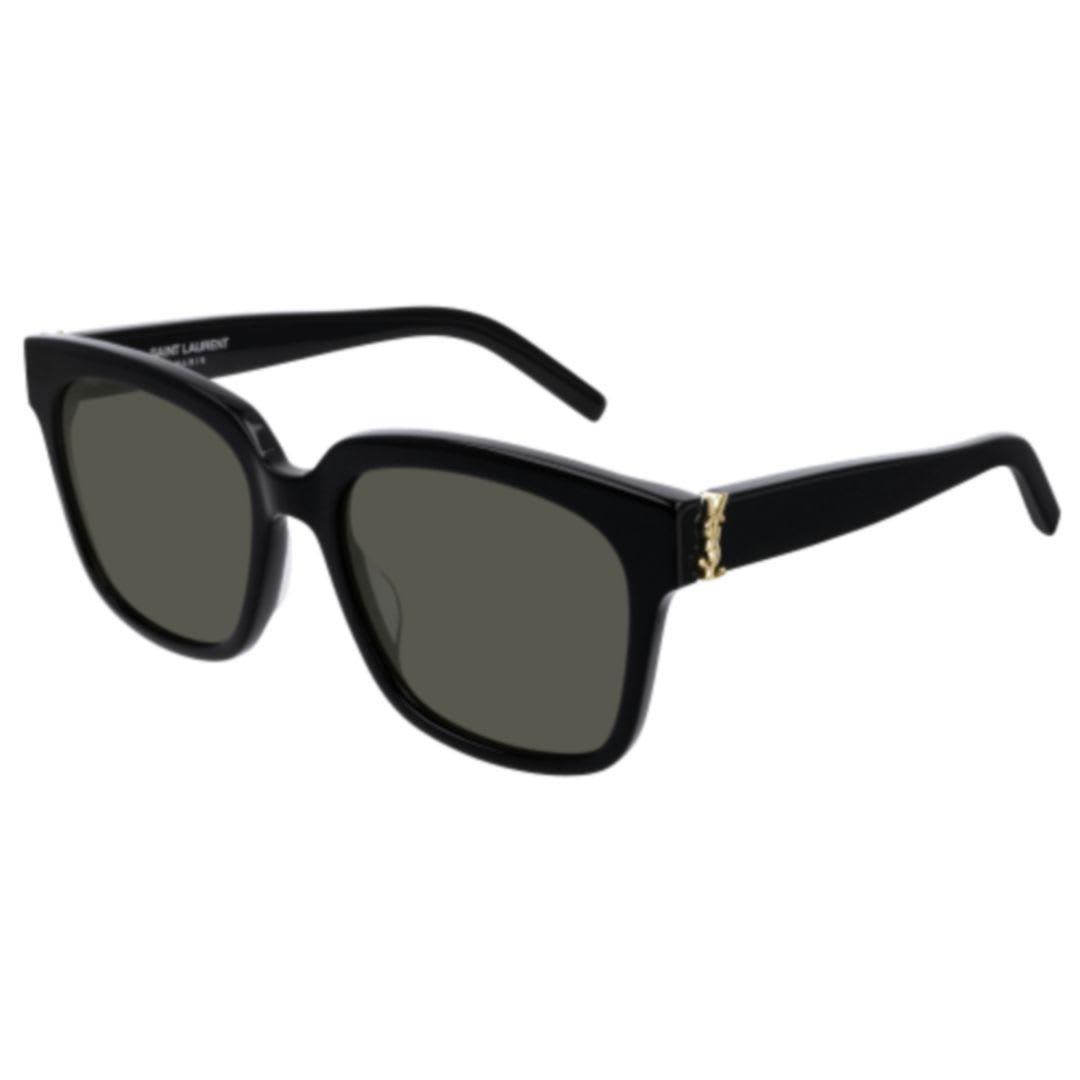 Saint Laurent Black Black Grey Acetate Sunglasses In 003 Black Black Grey