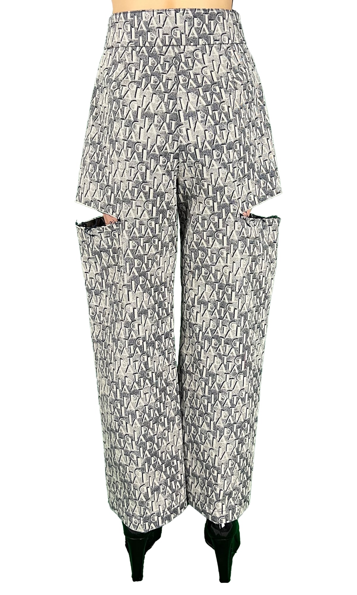 SARA BATTAGLIA CUTTED PANTS