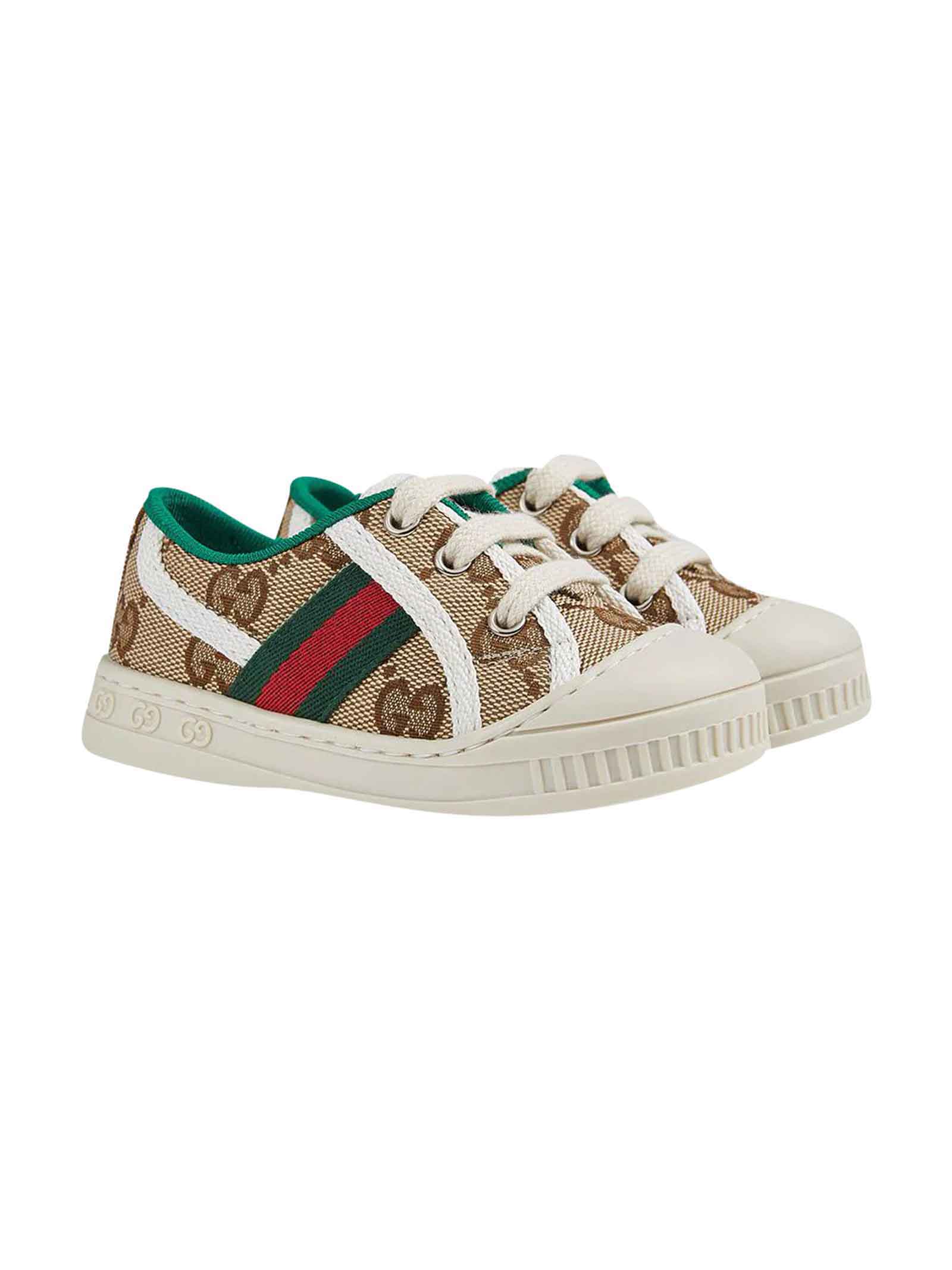 Gucci Multicolor Sneakers tennis 1977 With Logo Application And Round Tip