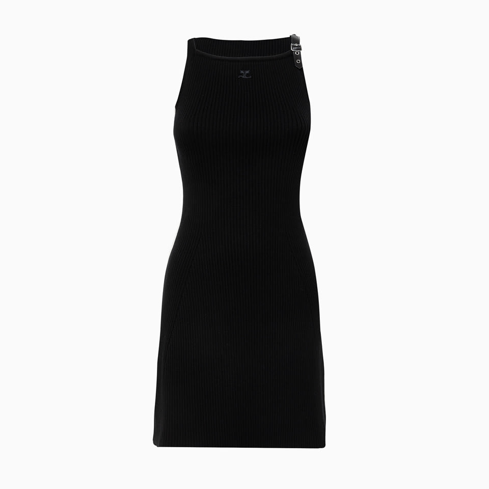 Courrèges Courreges Knitted Dress In Black