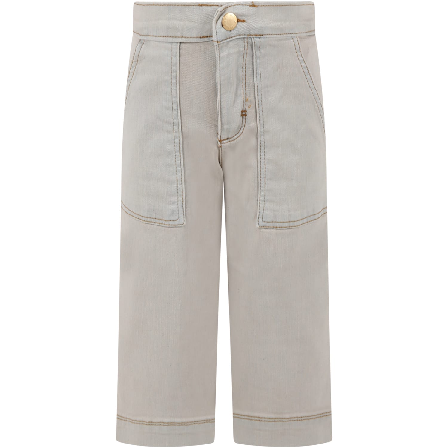 Molo Grey Jeans For Girl