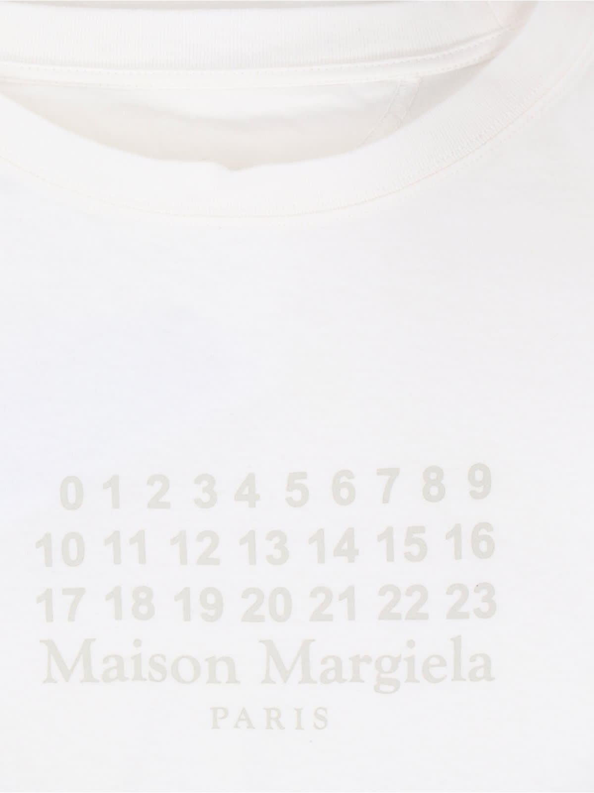 Maison Margiela Long-sleeve Cotton T-shirt With Numeric Logo And Four Stitches In Burgundy