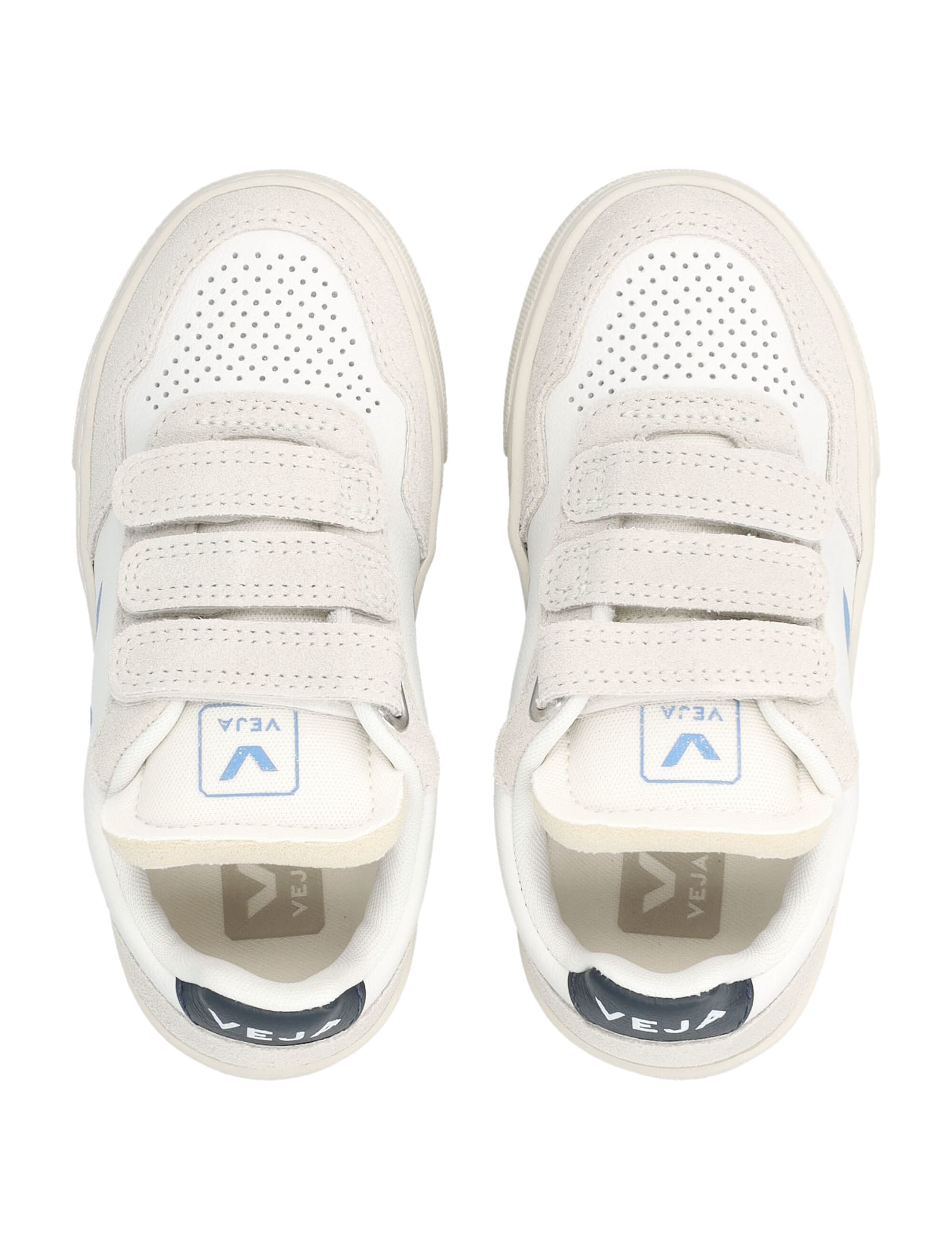 Veja Kid -  V-90 Leather Sneakers White Egee In White