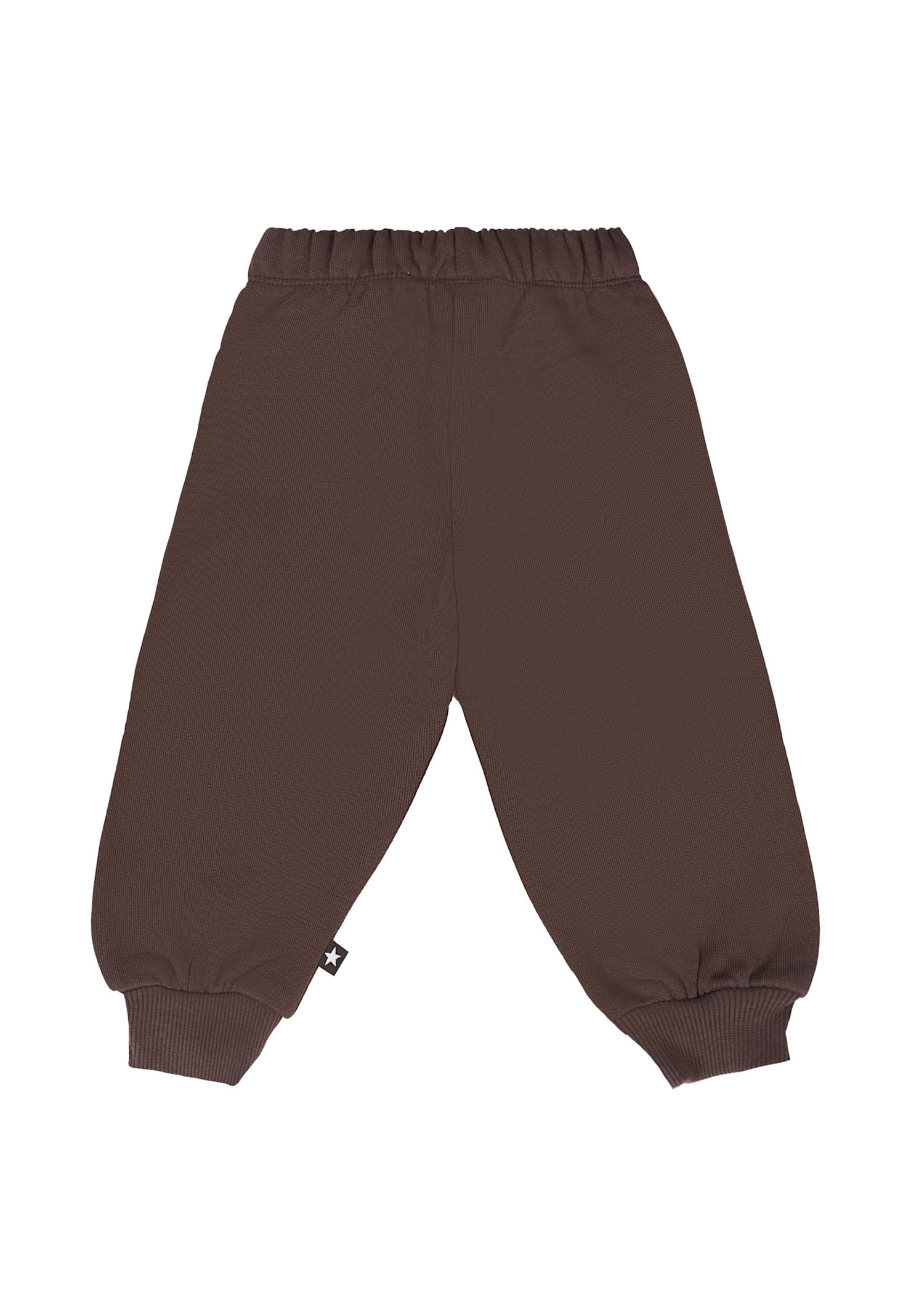 Molo Brown Trousers For Babykids With Bear In Black