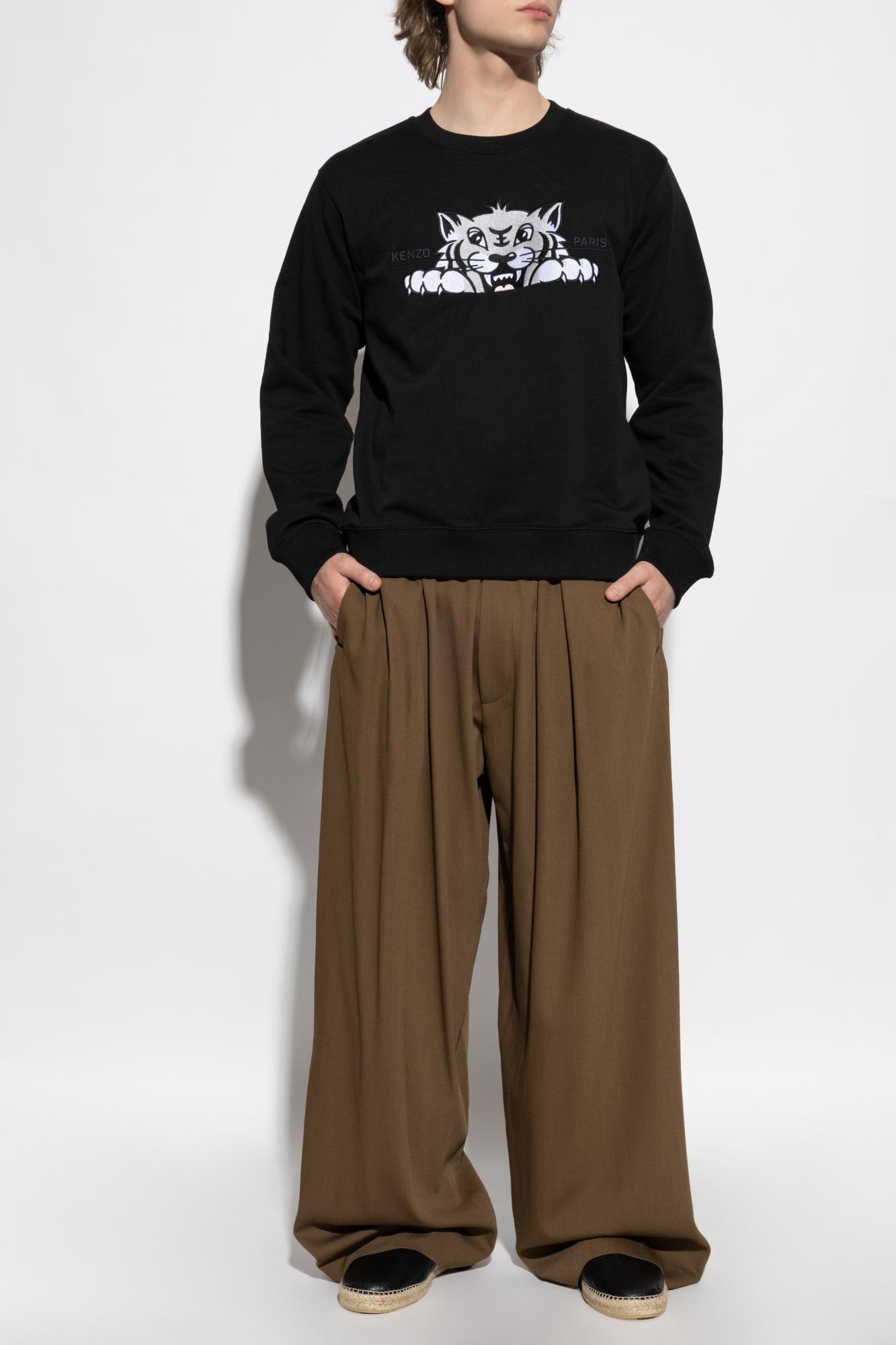 Kenzo Sweatshirt With A Distinctive Tiger Head In Black