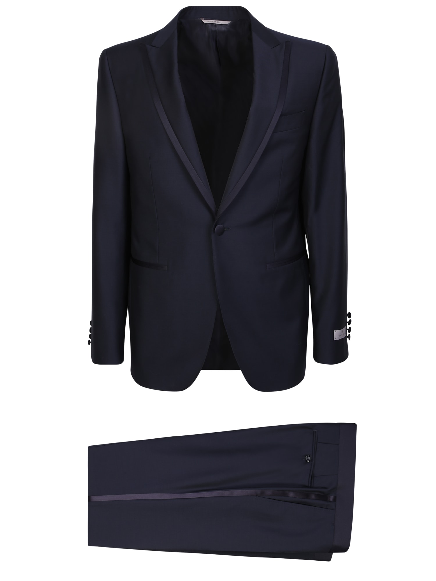 Canali Single-breasted Blue Suit | ModeSens