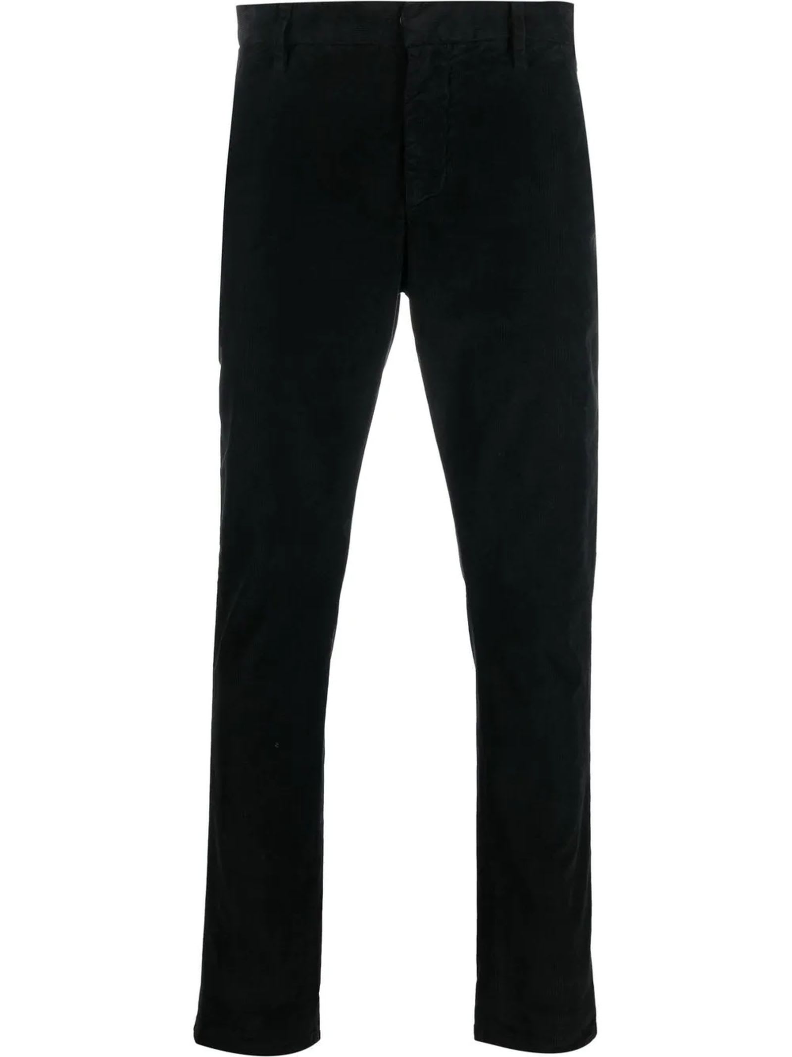 Dondup Black Stretch-cotton Trousers