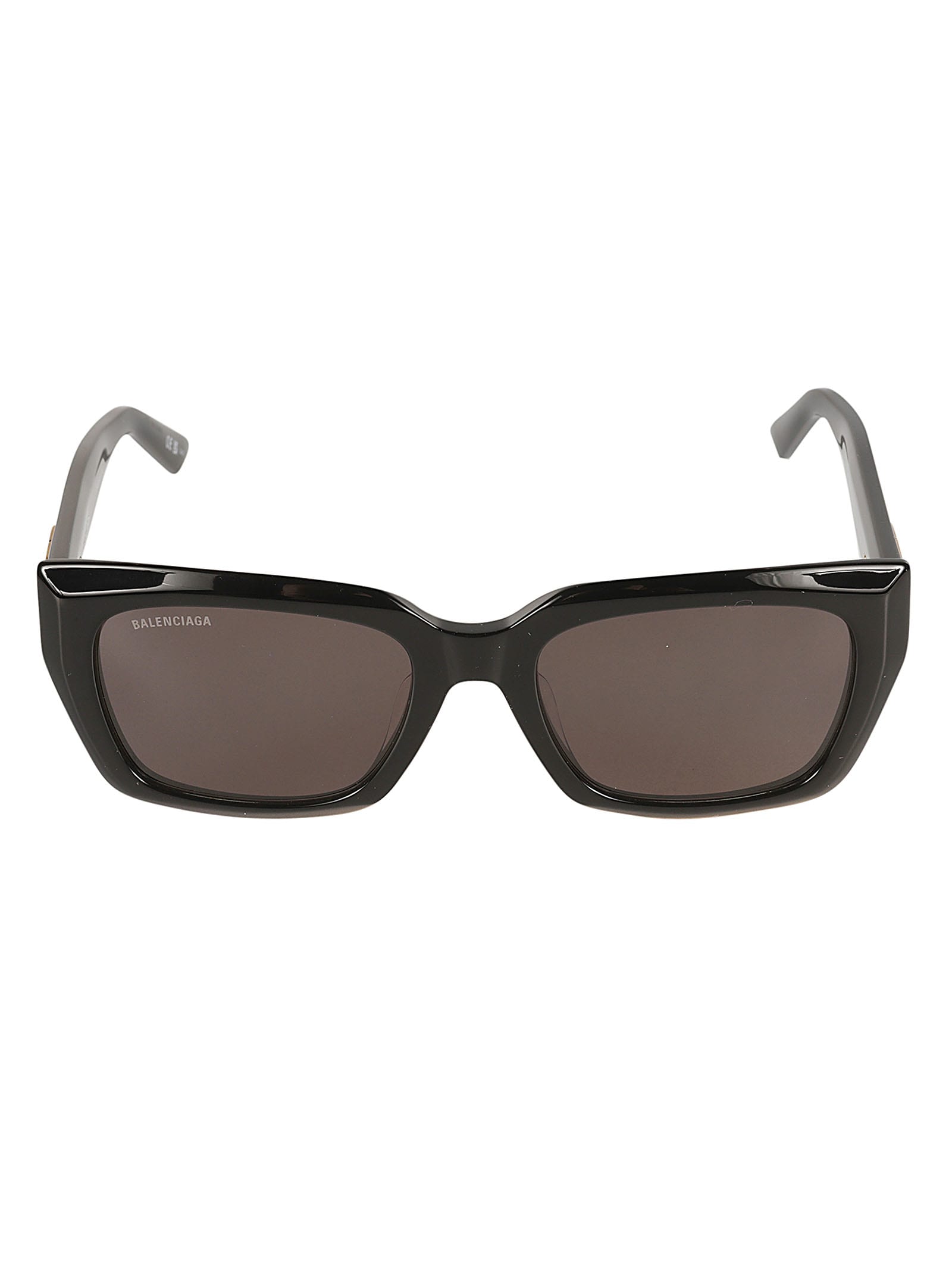 Balenciaga Bb Plaque Square Frame Sunglasses In Black/grey