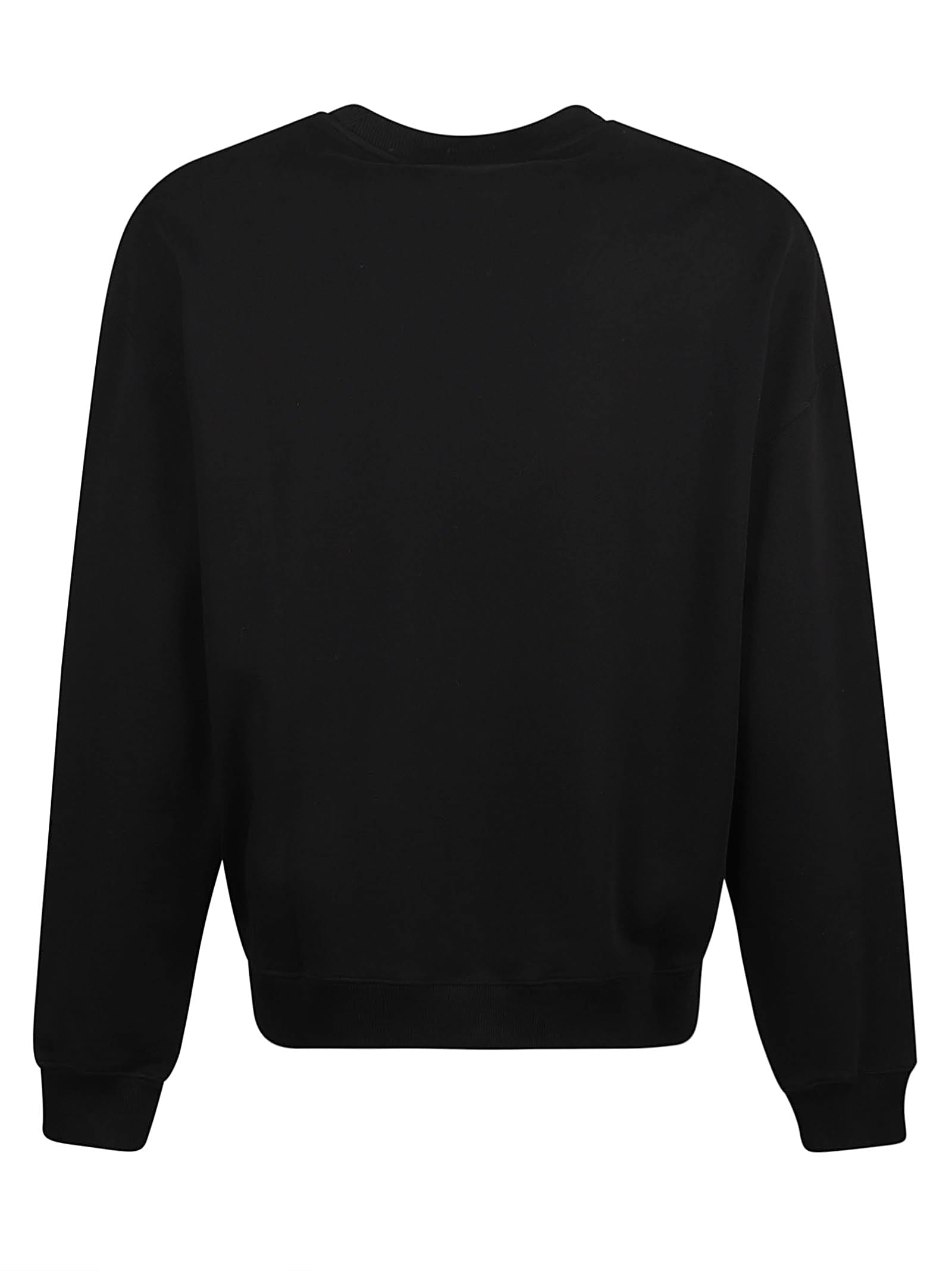 Shop Axel Arigato Logo Detail Ribbed Sweatshirt In Black