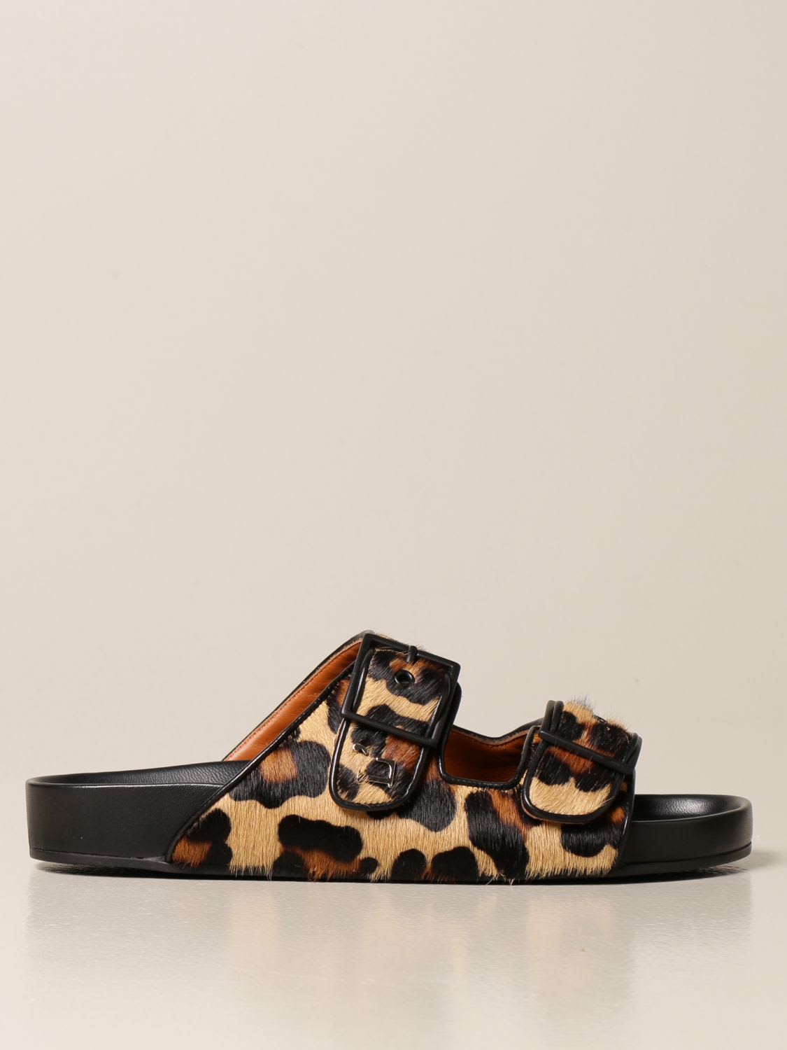 Lautre Chose Flat Sandals Lautre Chose Flat Sandals In Spotted Pony Skin
