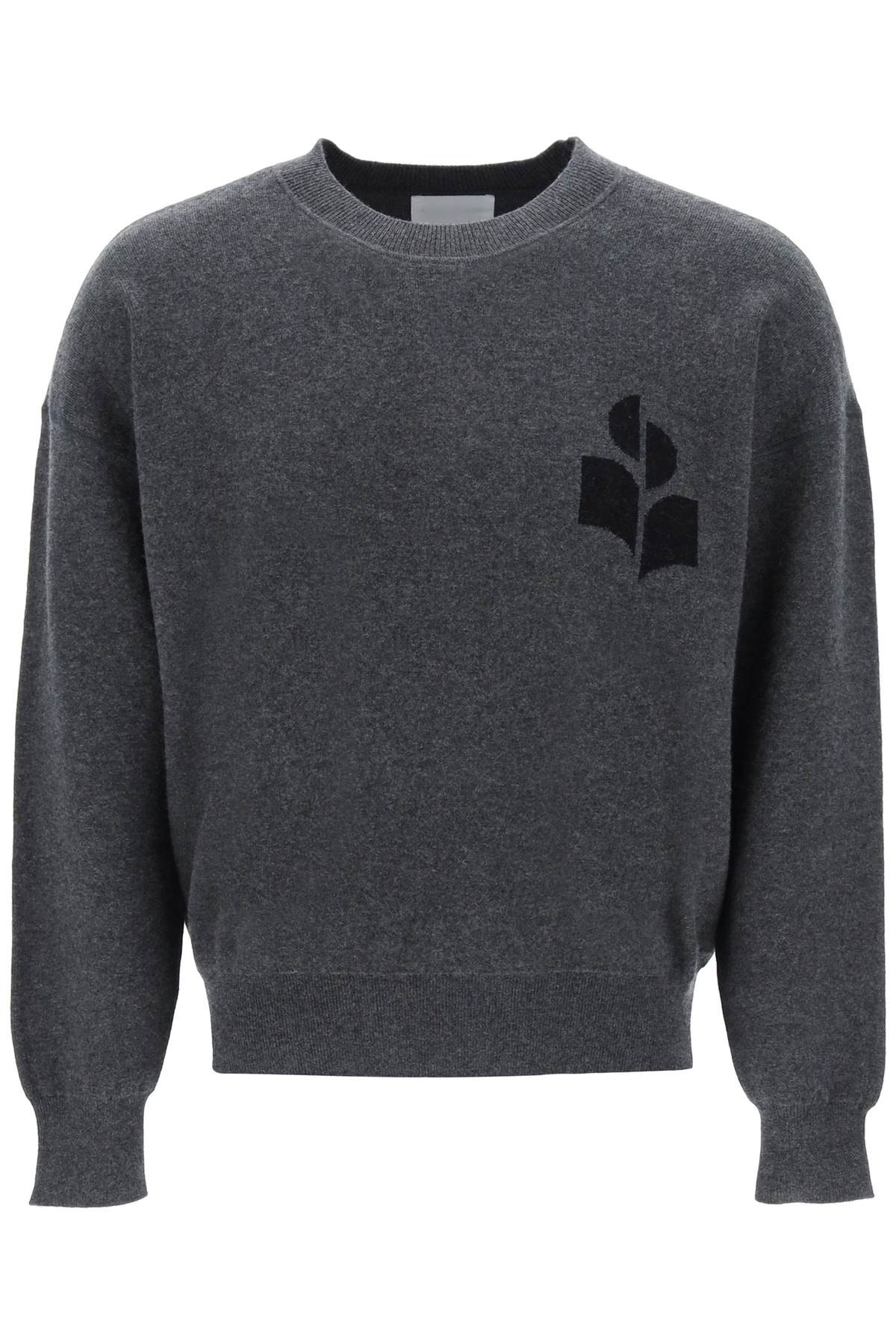 Isabel Marant Antea Logo-detail Pullover In An Anthracite