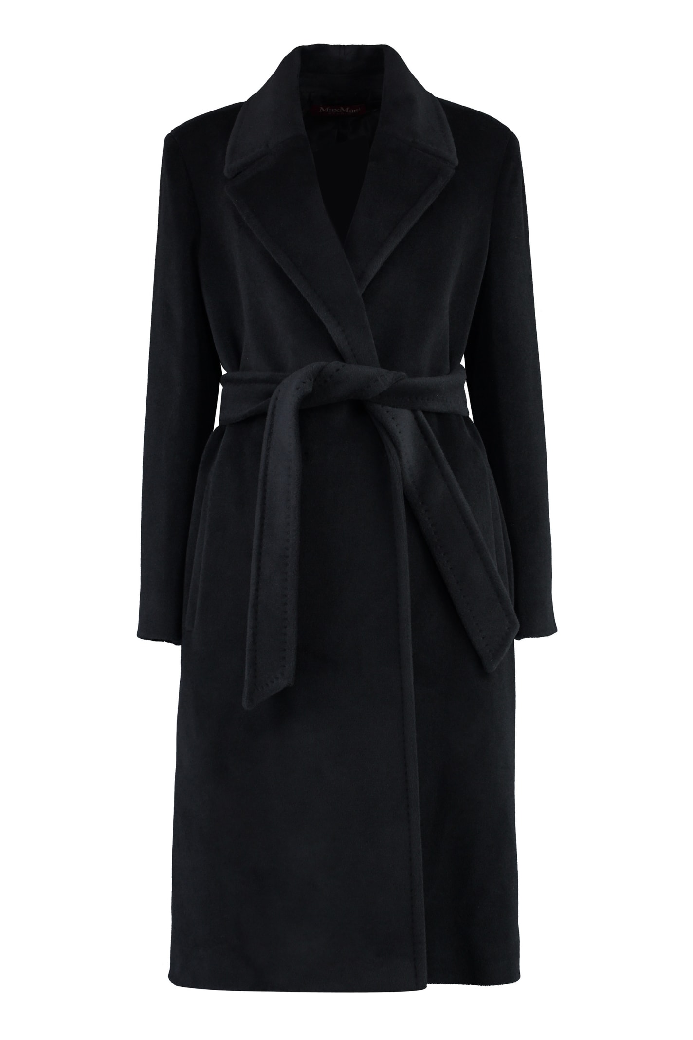 Shop Max Mara Asti Virgin Wool Coat In Black
