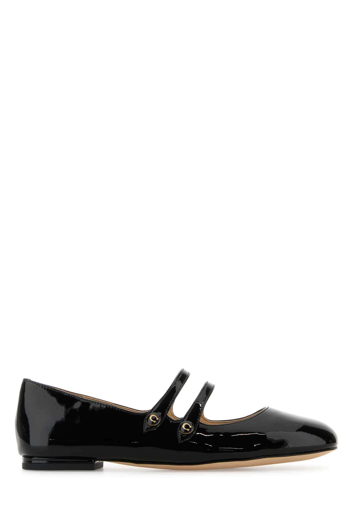COACH BLACK LEATHER WINLEY BALLERINAS