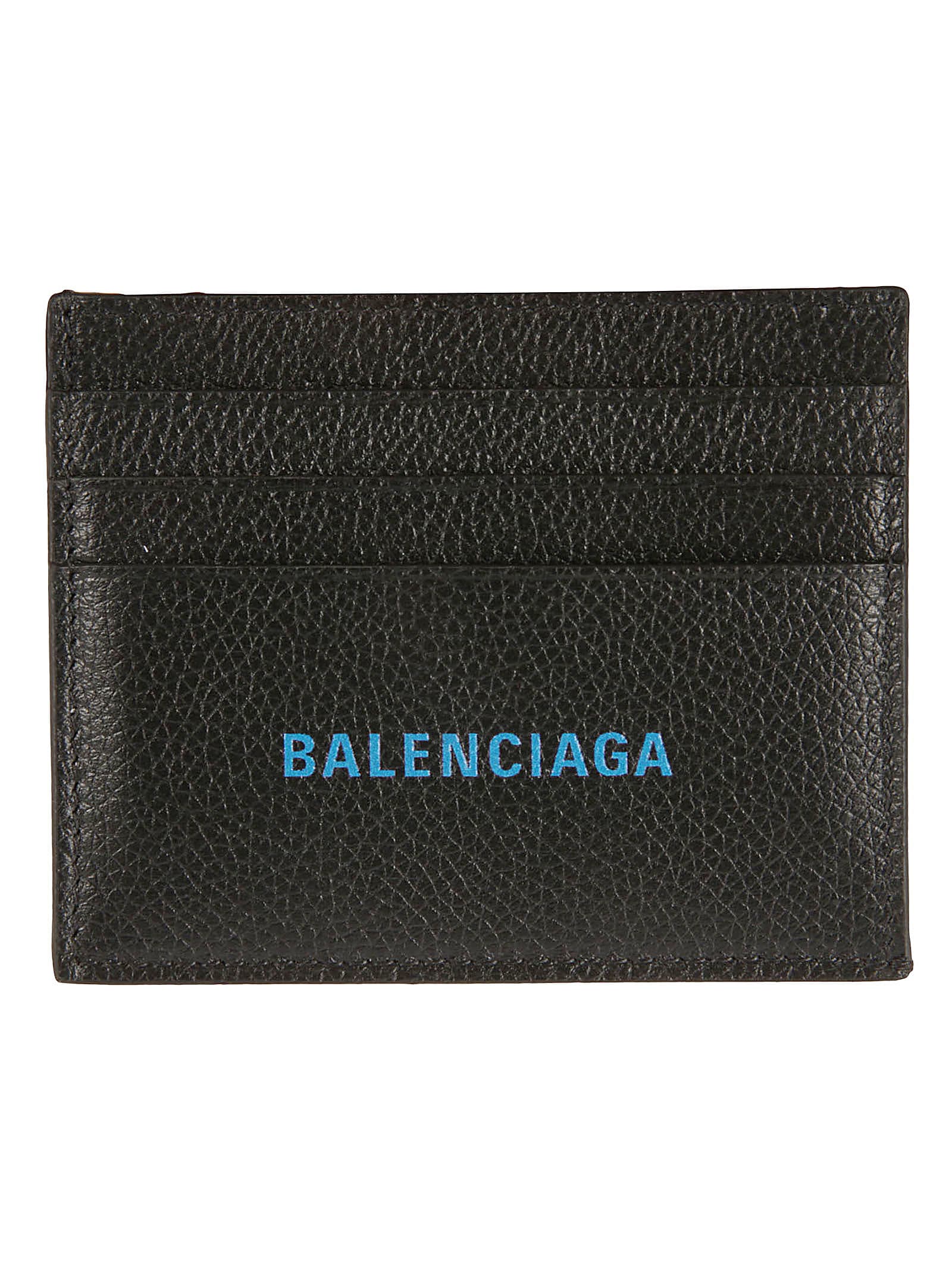 Balenciaga Grained Leather Logo Card Holder