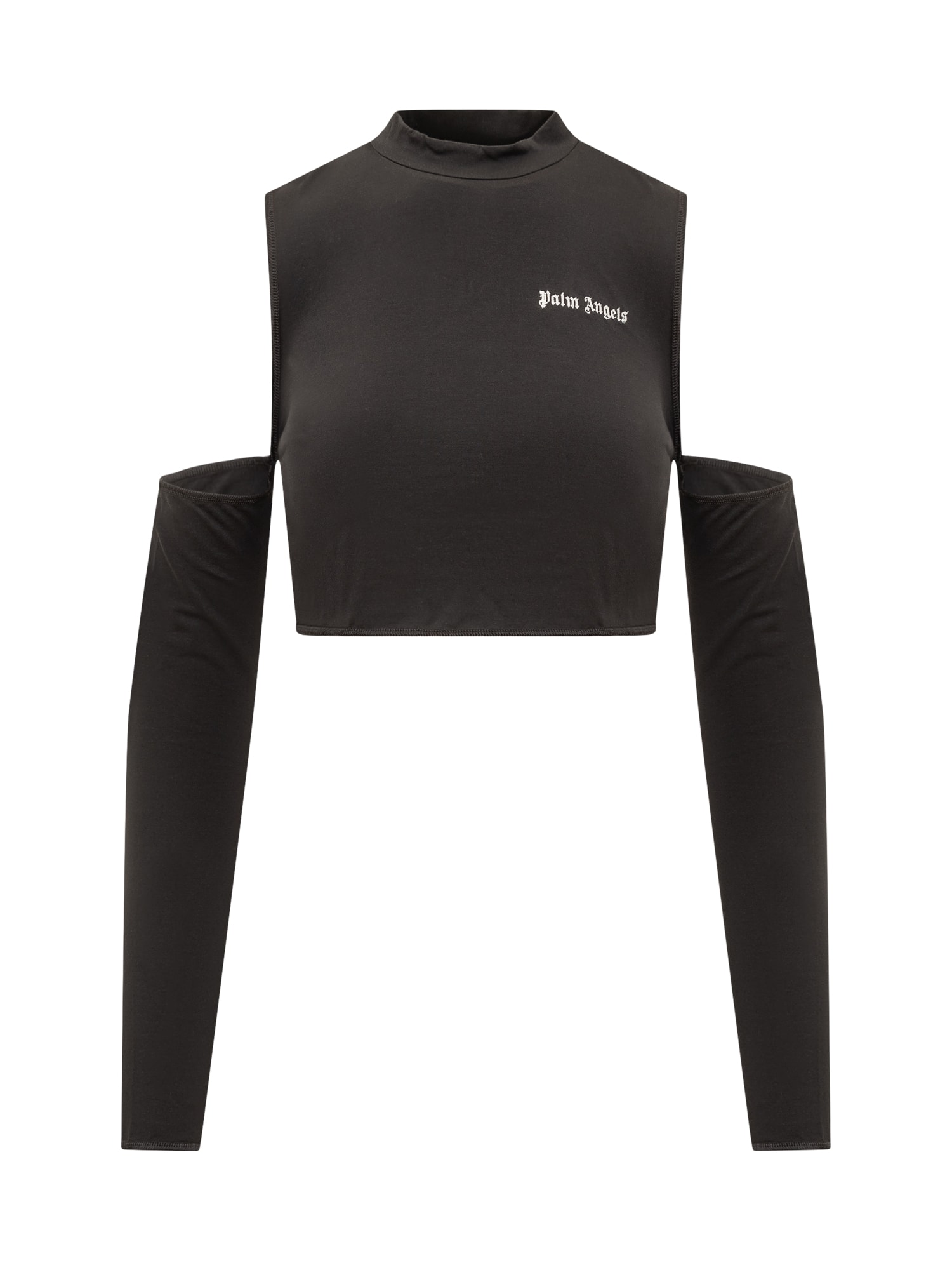 Shop Palm Angels Cut Out Top In Black Off White