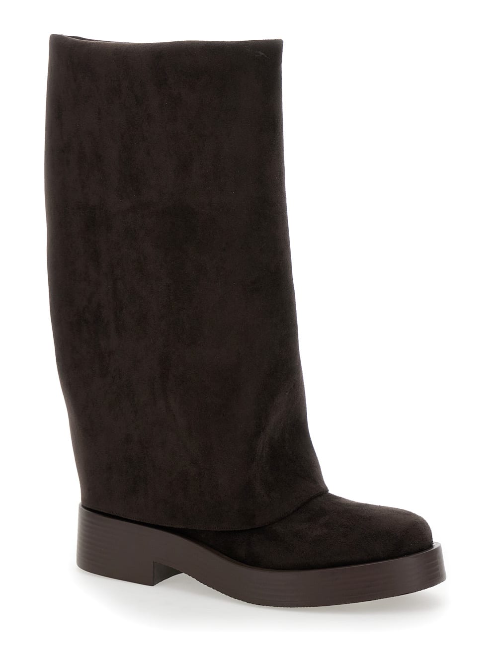 Shop Casadei Charlie Brown Multi-layer Boots In Suede Woman