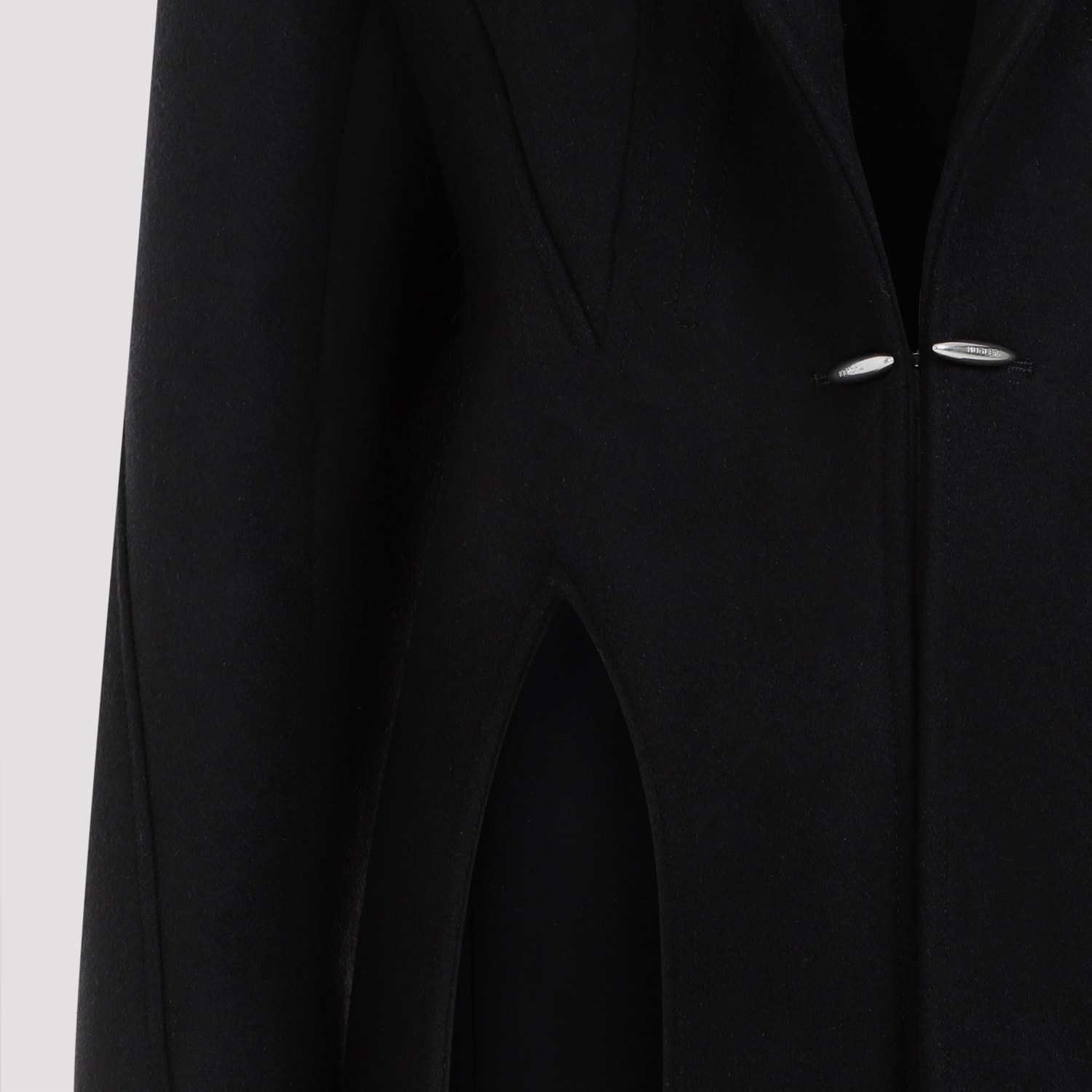 Shop Mugler Coat In Black