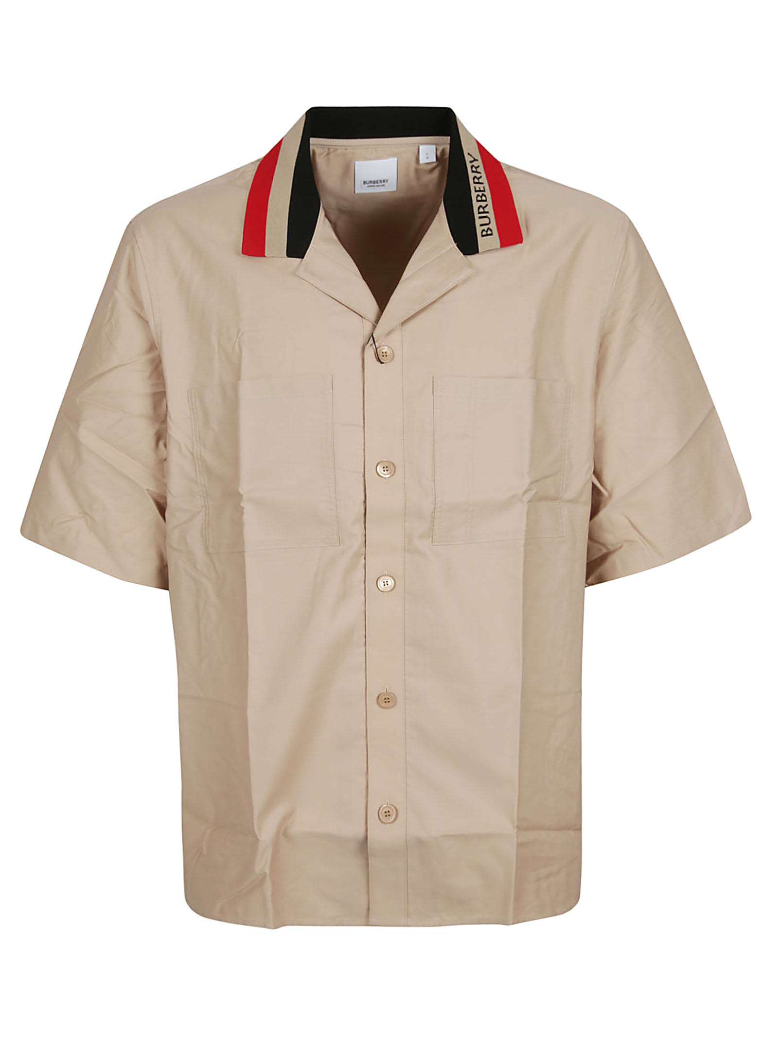 Burberry Short-sleeve Logo Collar Shirt