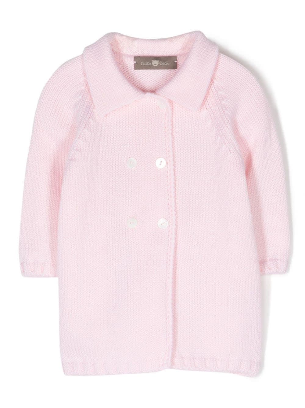 Shop Little Bear Double-breasted Blazer In Pink