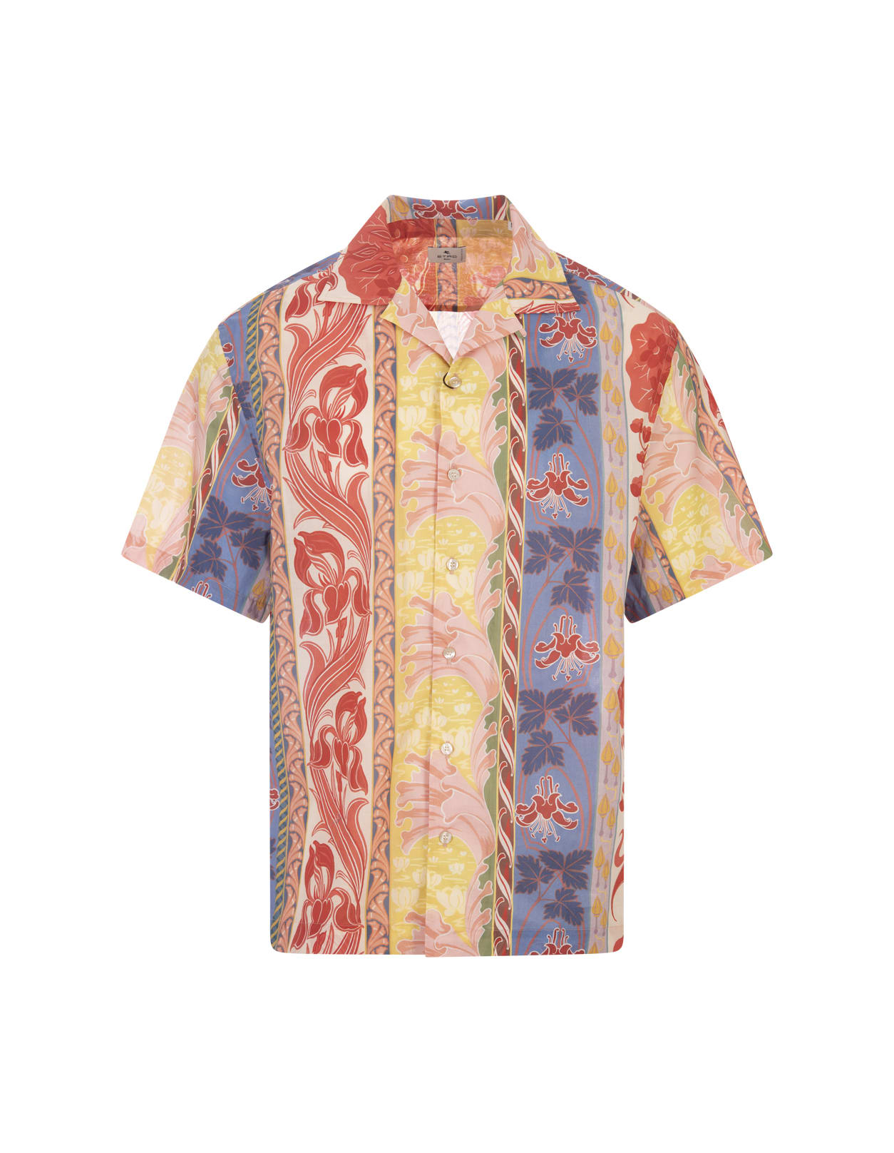 Shop Etro Summer Multicolour Bowling Shirt