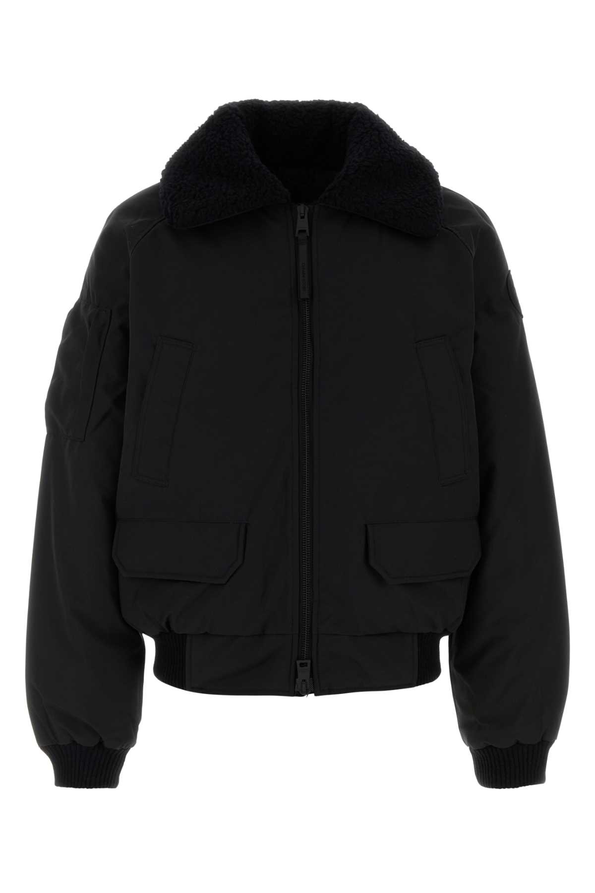 Canada Goose Black Polyester Blend Down Jacket In Black