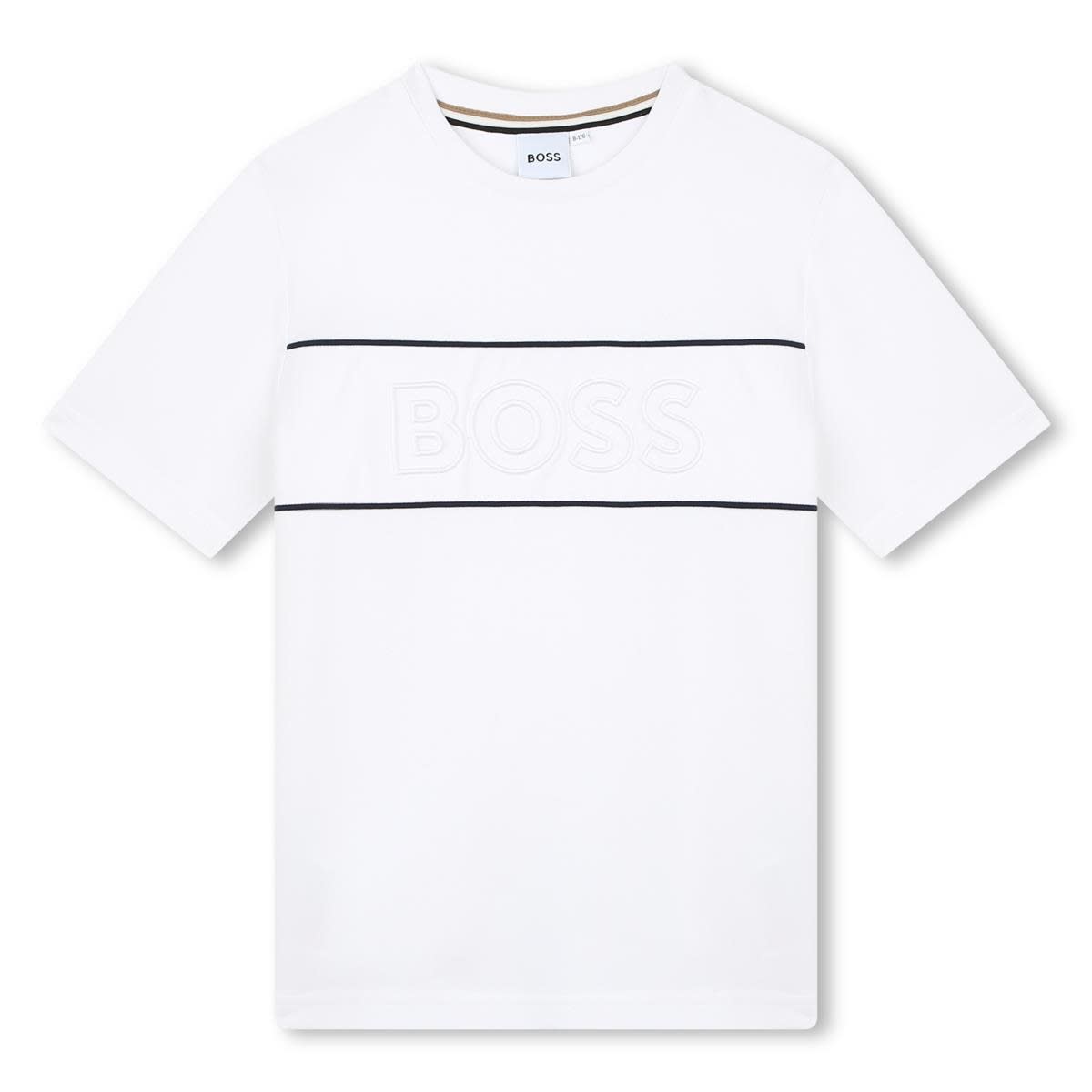 Shop Hugo Boss T-shirt Con Stampa In White