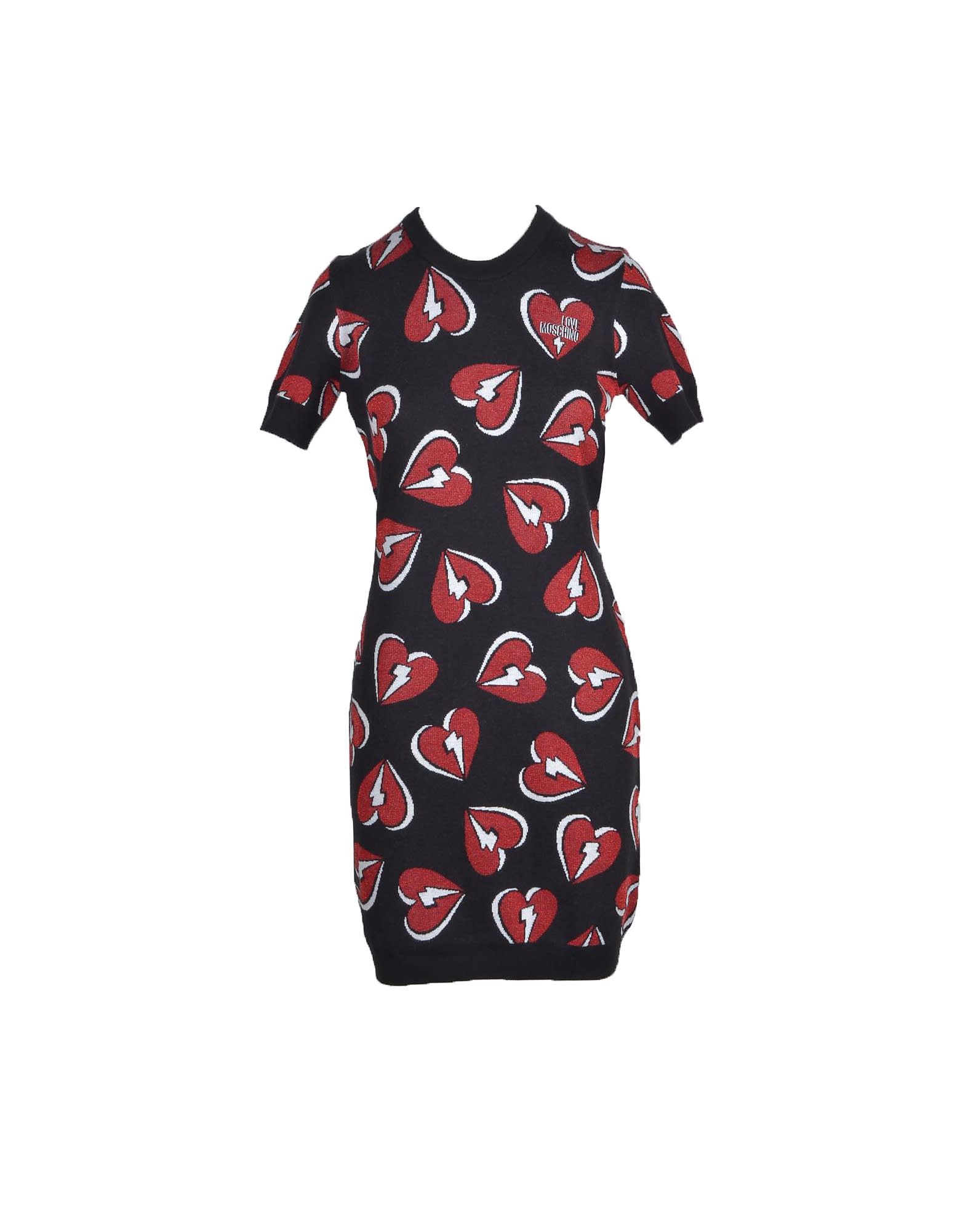 Love Moschino Womens Black Red Dress