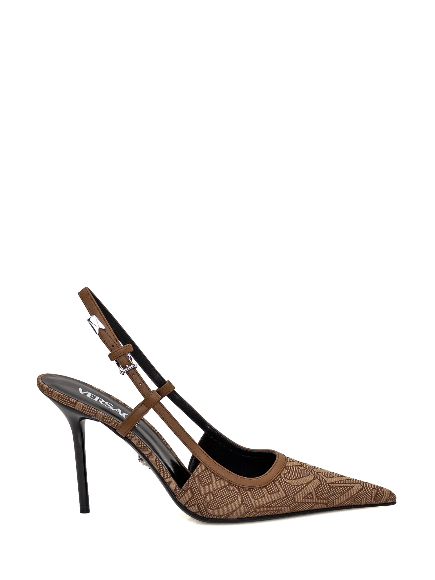 VERSACE PUMP WITH LOGO ALL-OVER