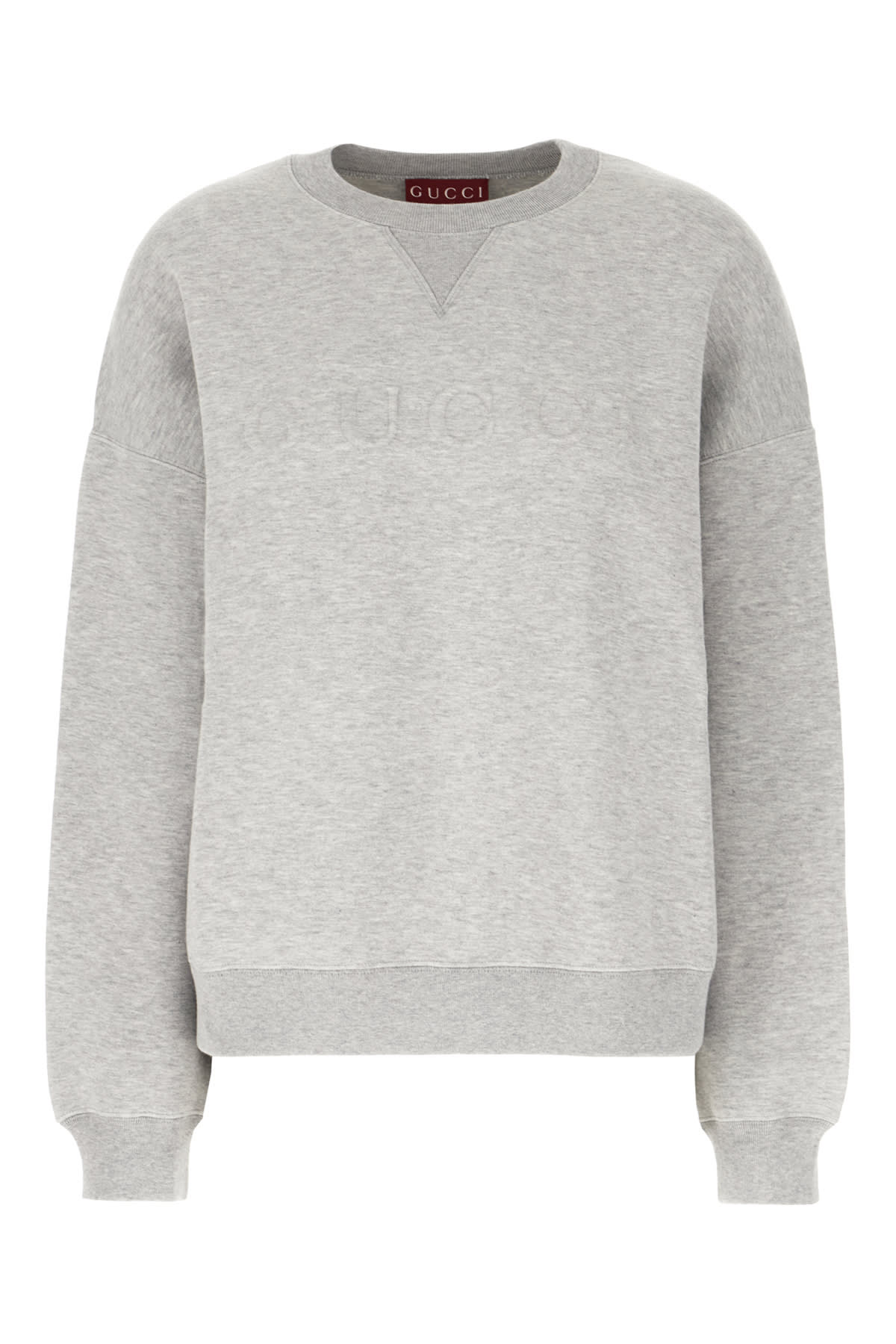 Shop Gucci Grey Cotton Blend Oversize Sweatshirt In Grigio