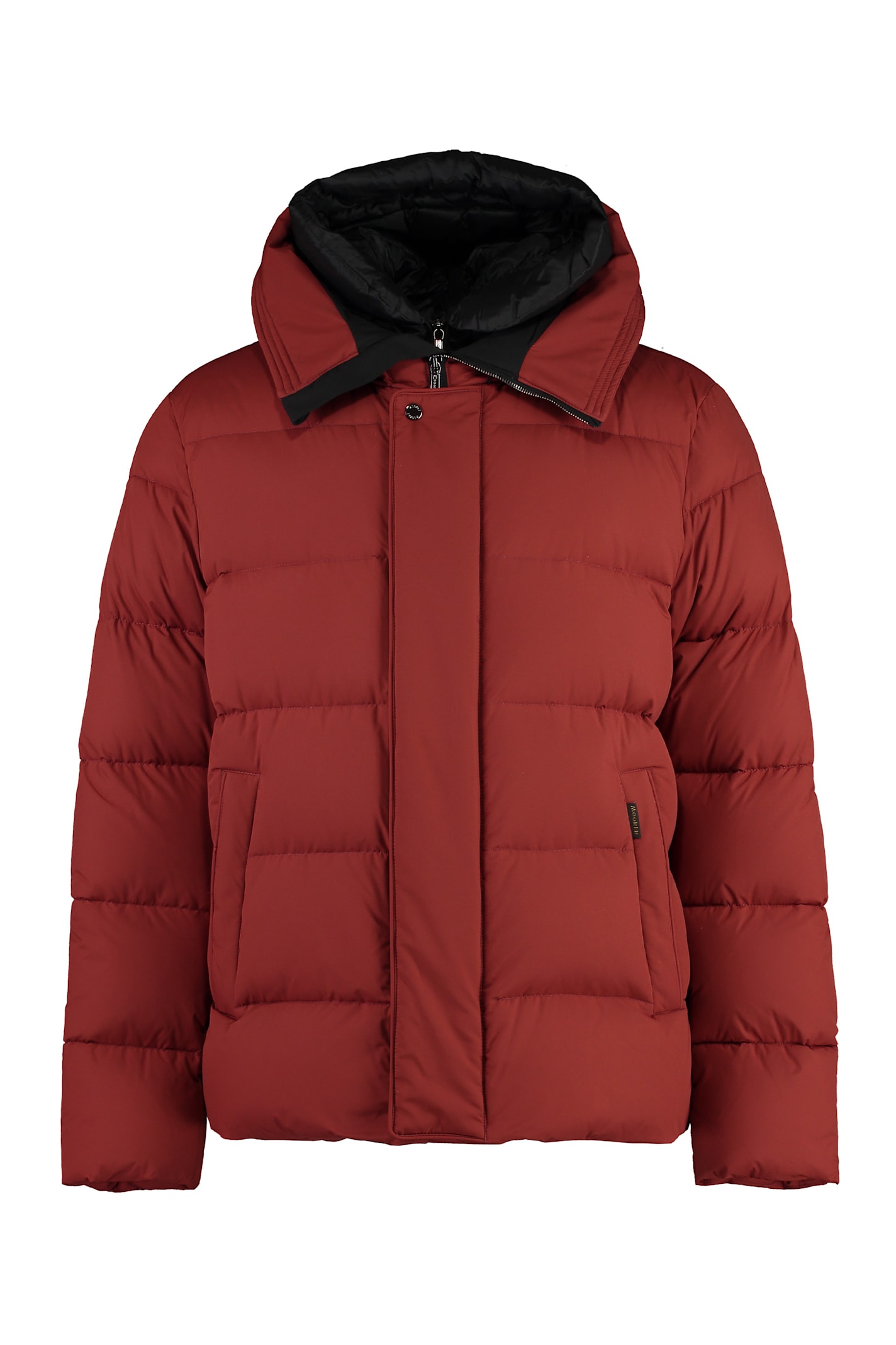 Moorer Erenio Hooded Short Down Jacket In Red