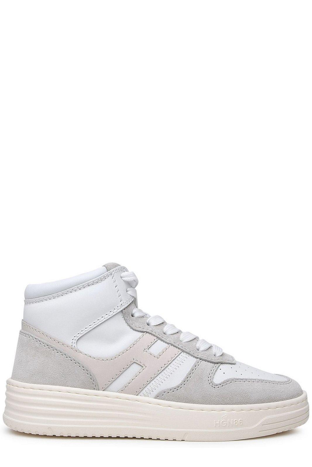 Shop Hogan H630 Basket Sneakers In White