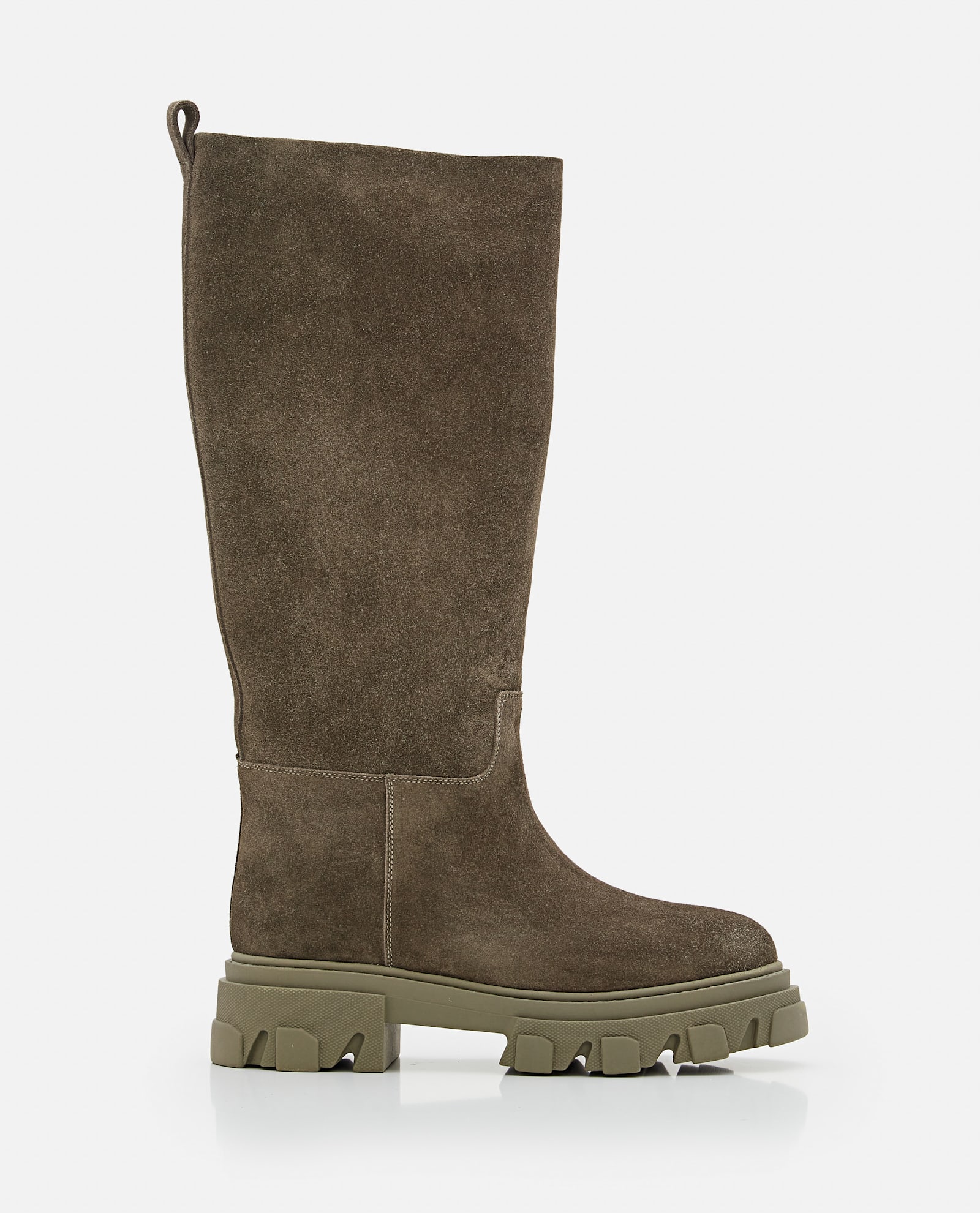 Gia Borghini Stivali Combat In Suede In Green