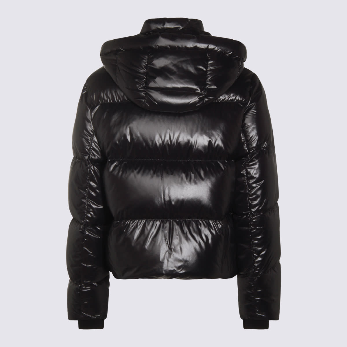 Moose Knuckles Hooded Padded Quilted Jacket With Zip Pockets In Black