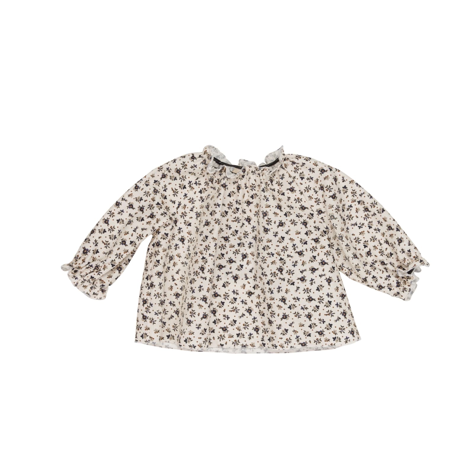 Shop Douuod Eucelade Floral Blouse In Cream