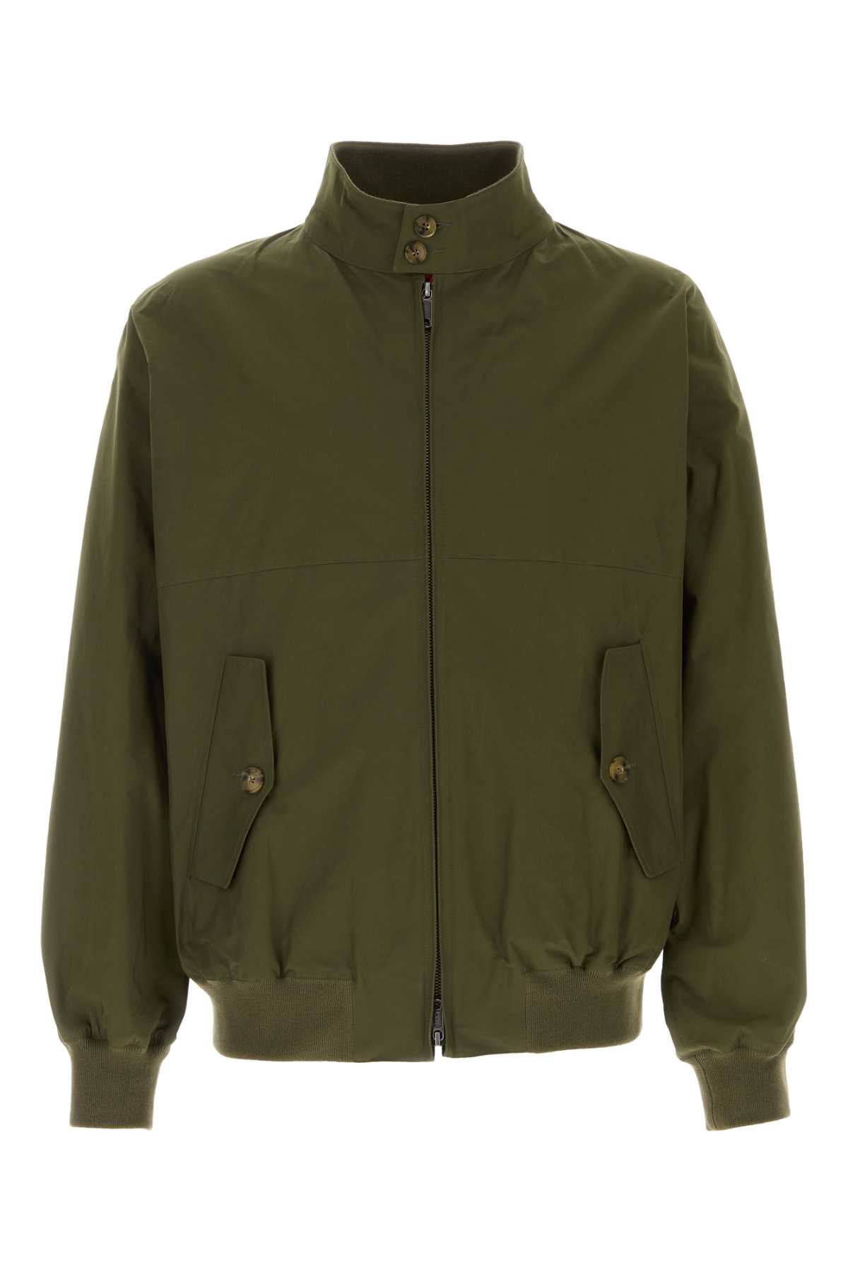 Army Green Polyester Blend Jacket