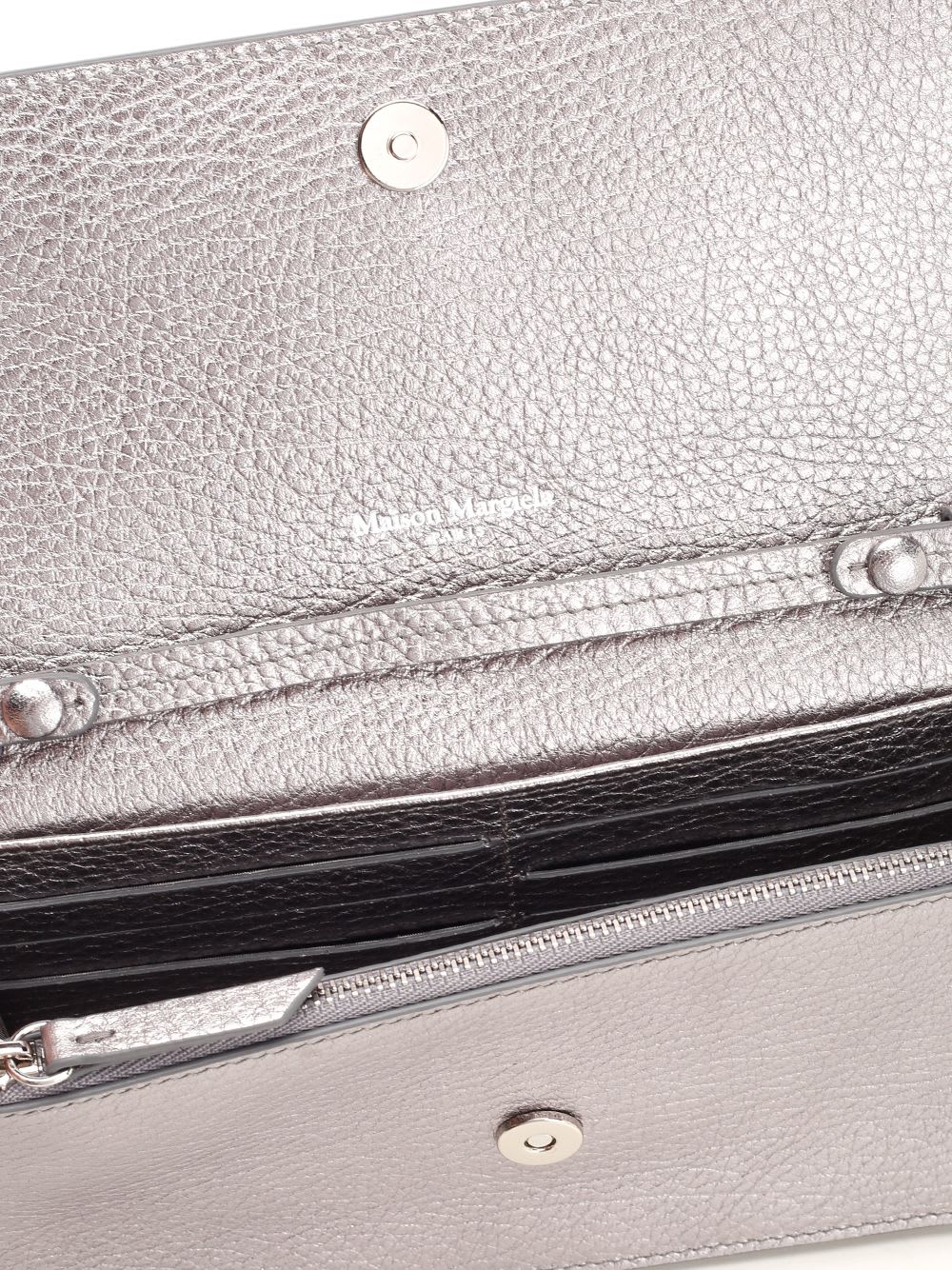 Shop Maison Margiela Wallet On Chain In Silver