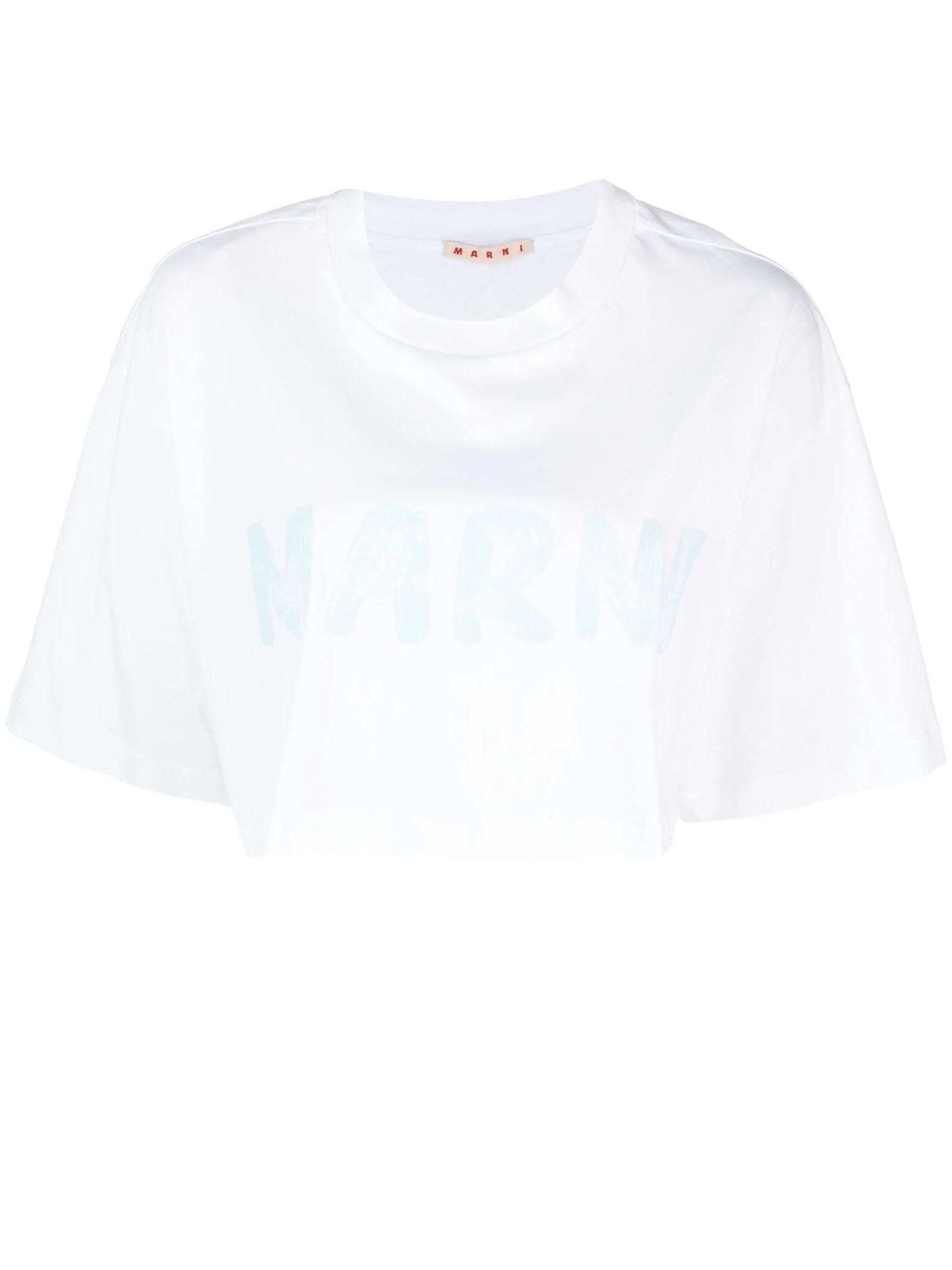 Shop Marni White Organic Cotton Jersey T-shirt