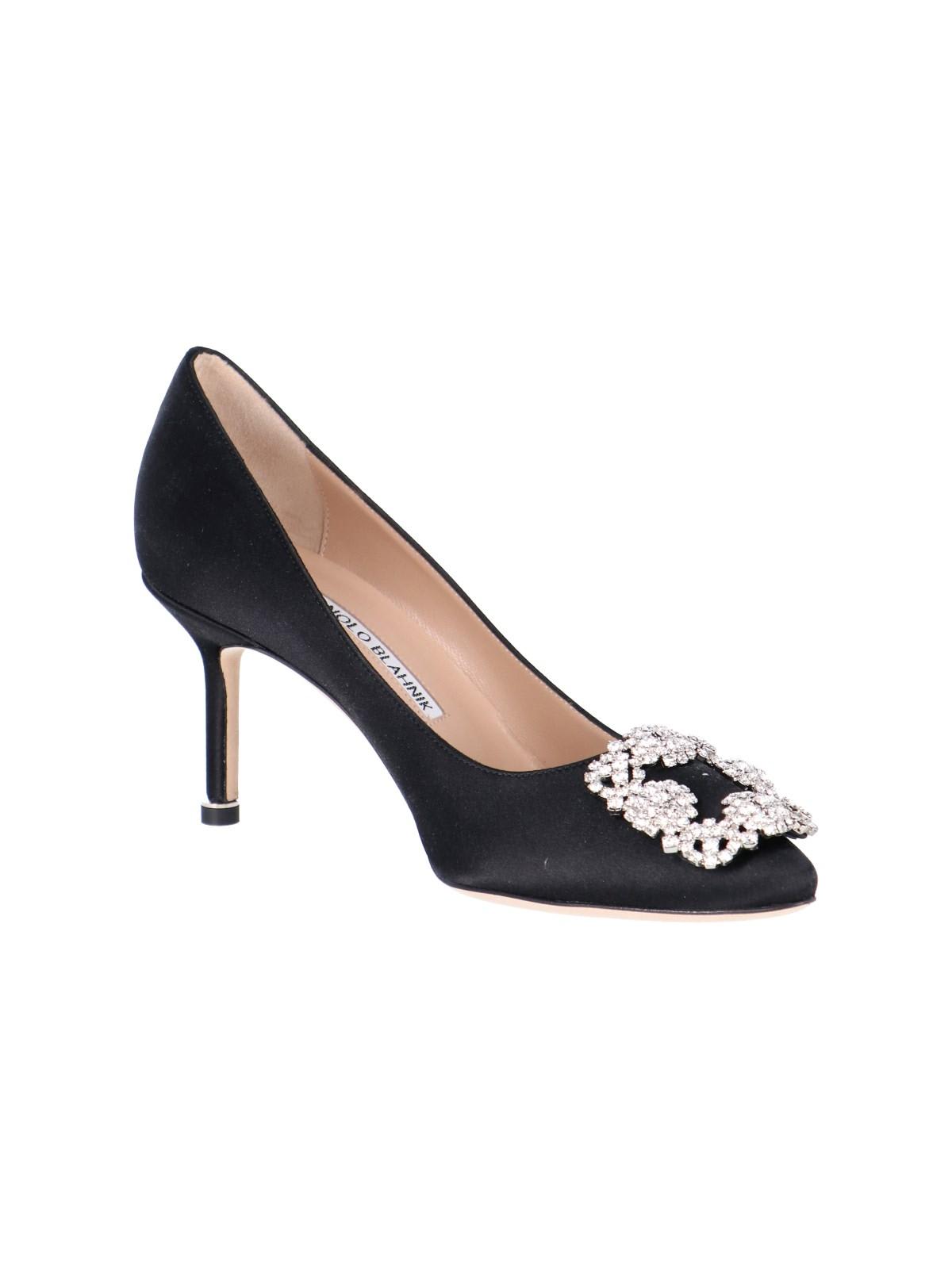 Shop Manolo Blahnik Hangisi 70 Pumps In Black