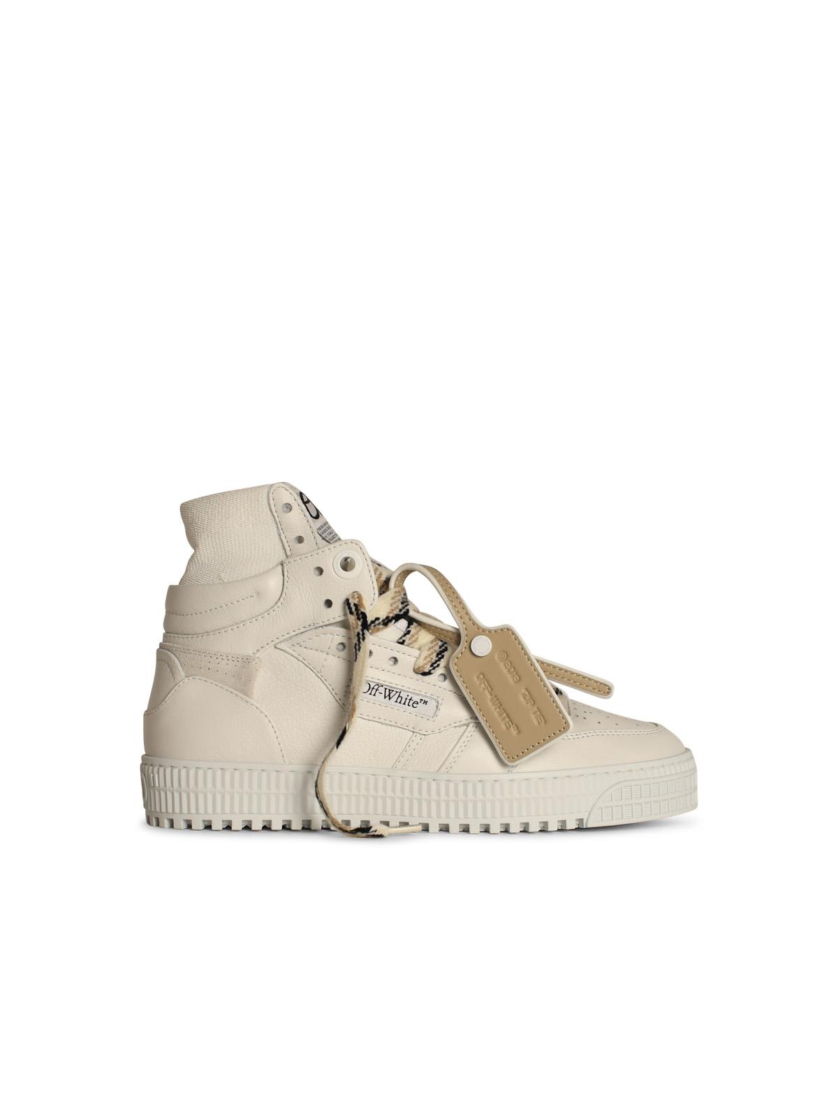 Shop Off-white 3 Off Court White Leather Blend Sneakers