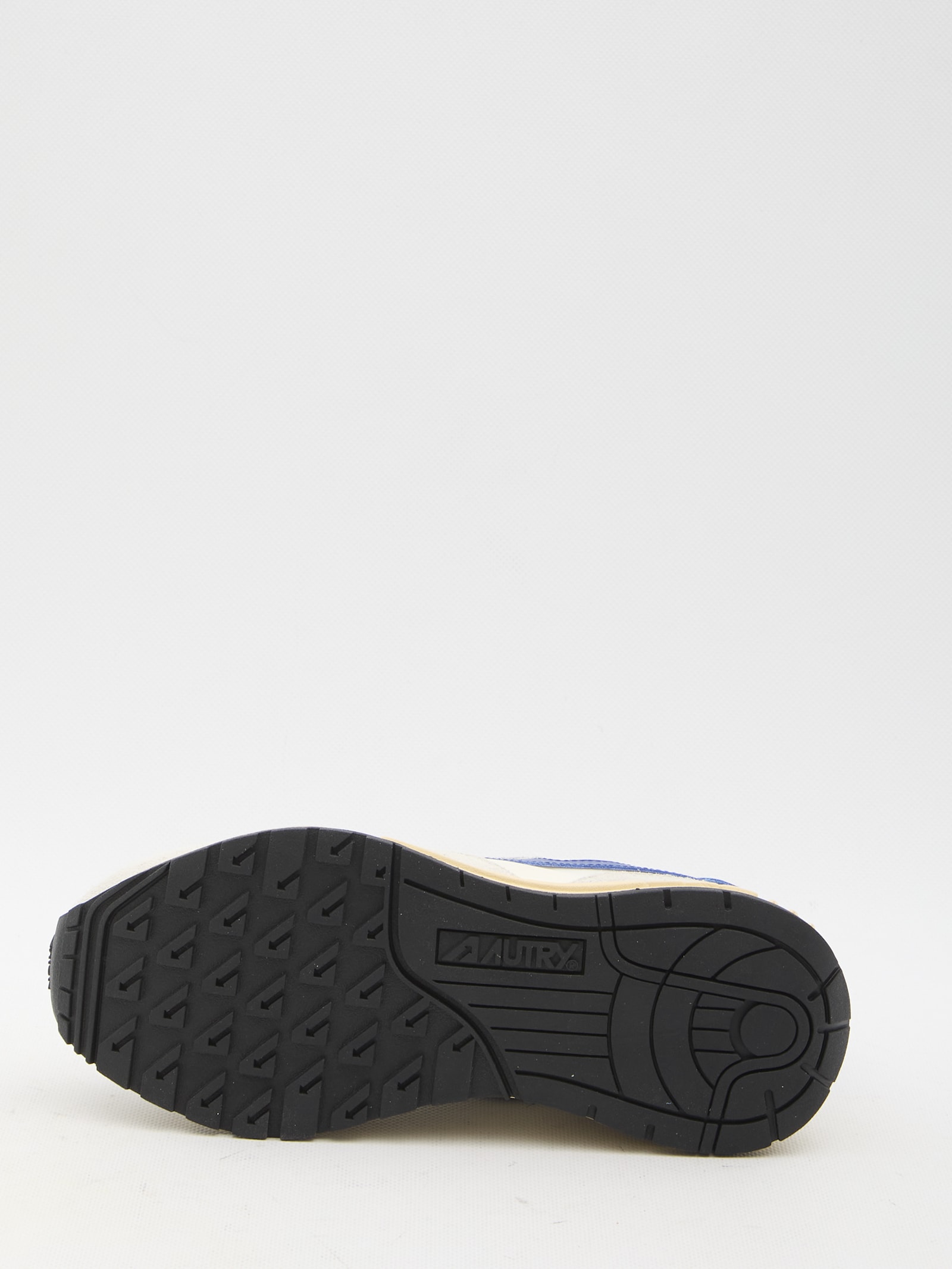 Autry 'reelwind Super Vintage' Grey Sneakers With Logo Patch On The Tongue And Contrasting Heel In White