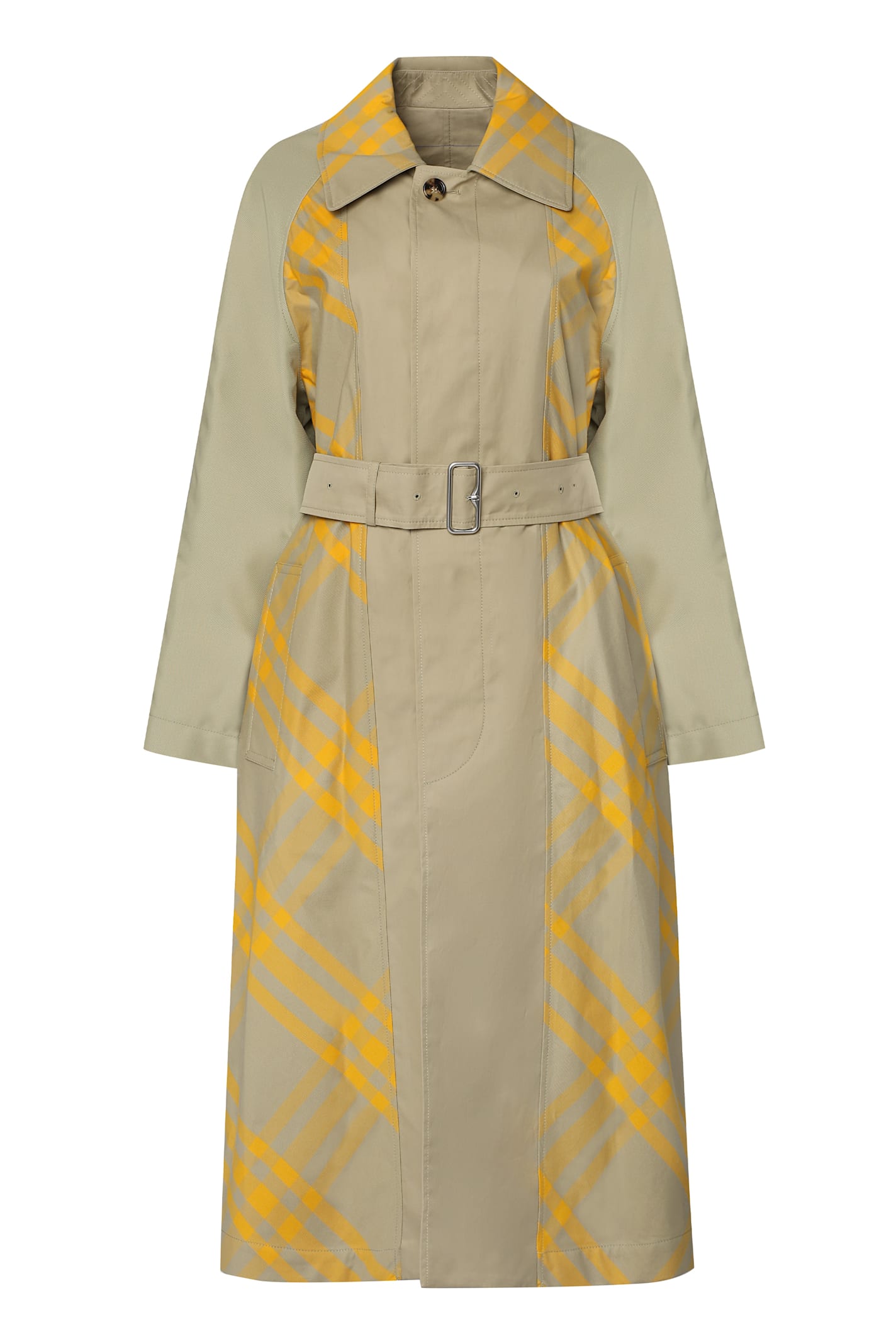 Burberry Checked Reversible Trench-coat In Brown