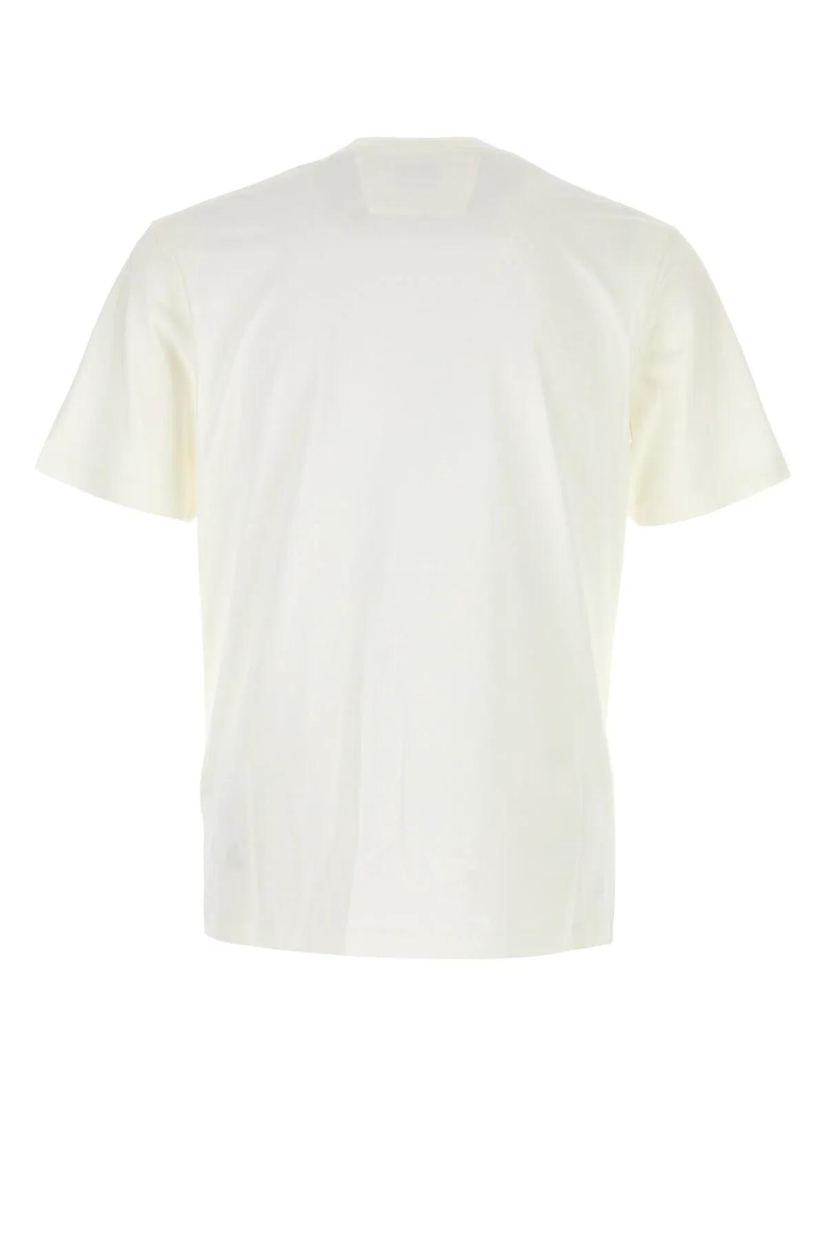 Shop C.p. Company Ivory Cotton T-shirt In White