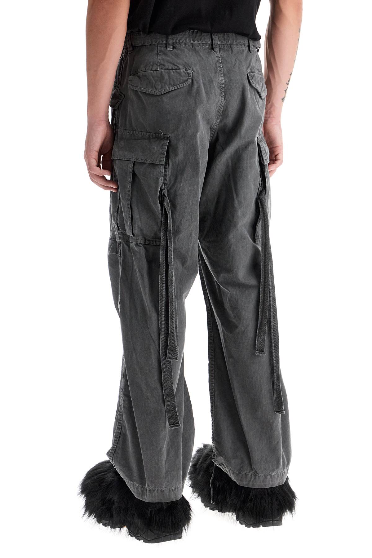 Shop Sacai Ripstop Cargo Pants In In Black (grey)