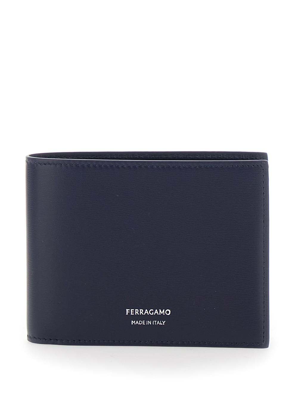 Ferragamo Classic Logo Bi-fold Leather Wallet In Black
