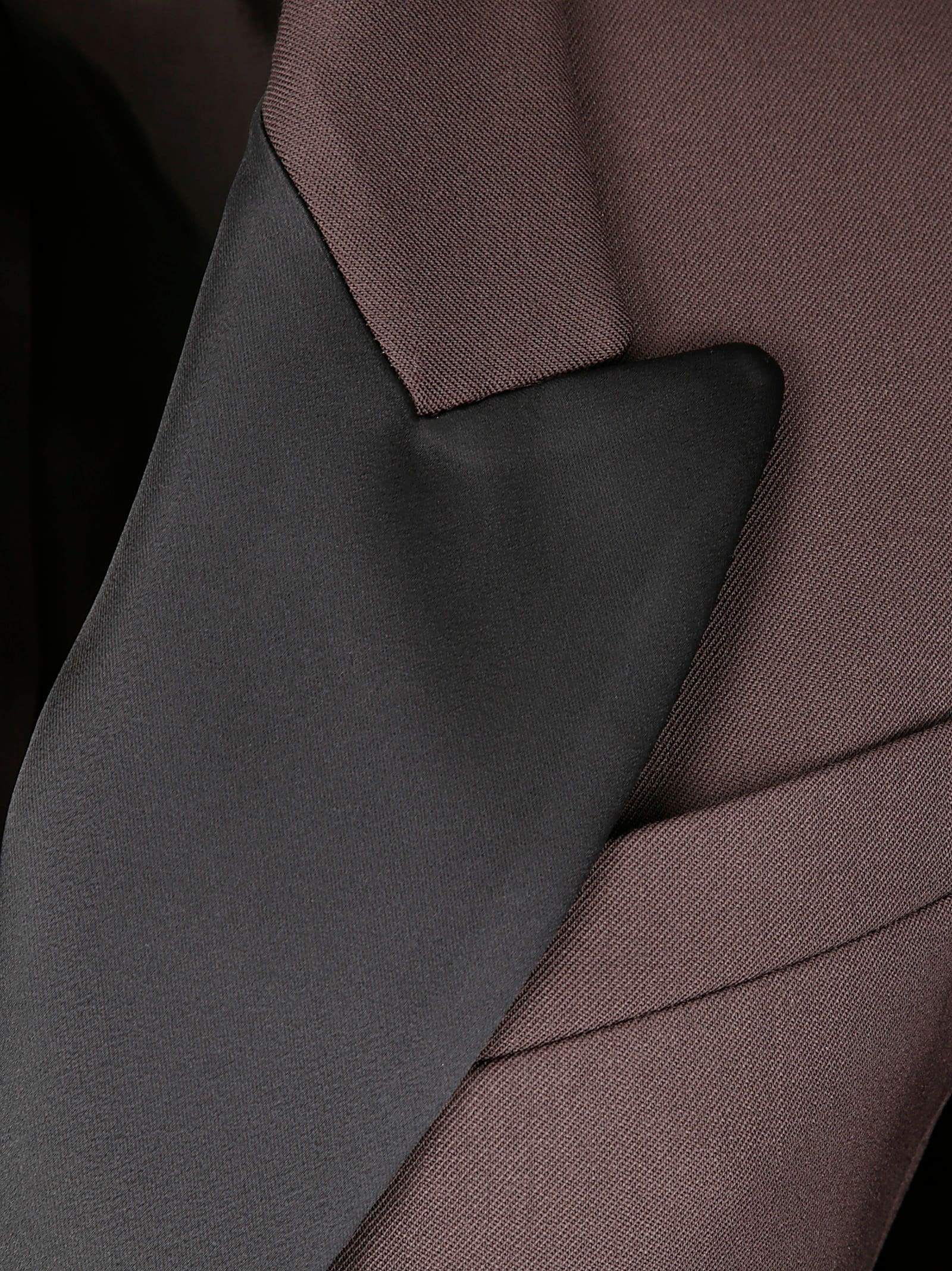 P.a.r.o.s.h Double-breasted Gabardine Over Jacket With Satin Collar In Brown