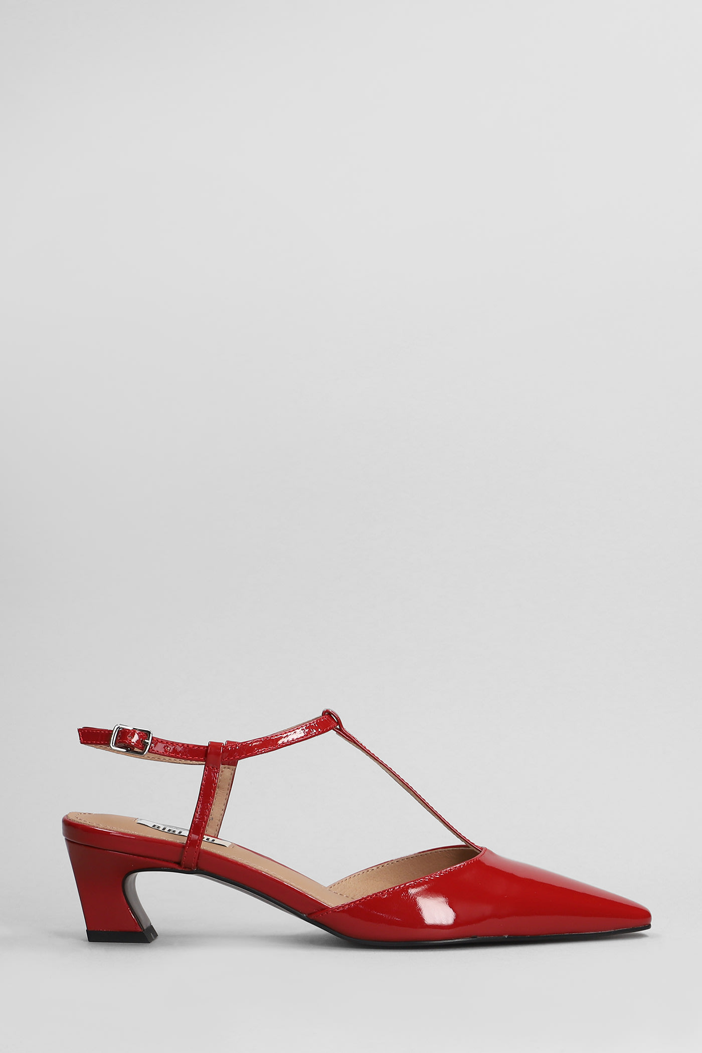 Nina Slingback 50 Pumps In Red Patent Leather