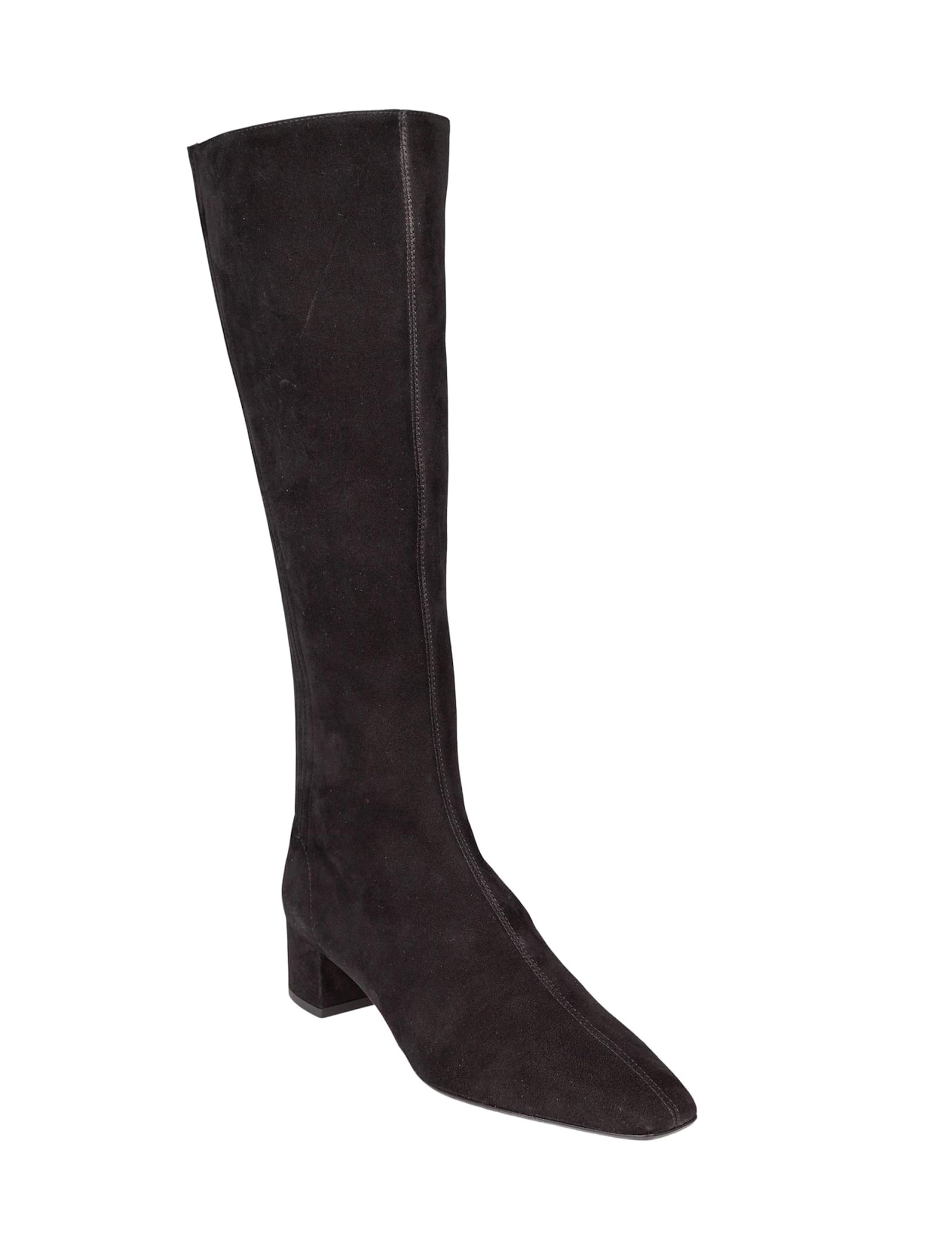 Aquazzura Saint Honore Suede Boot, Black In Brown
